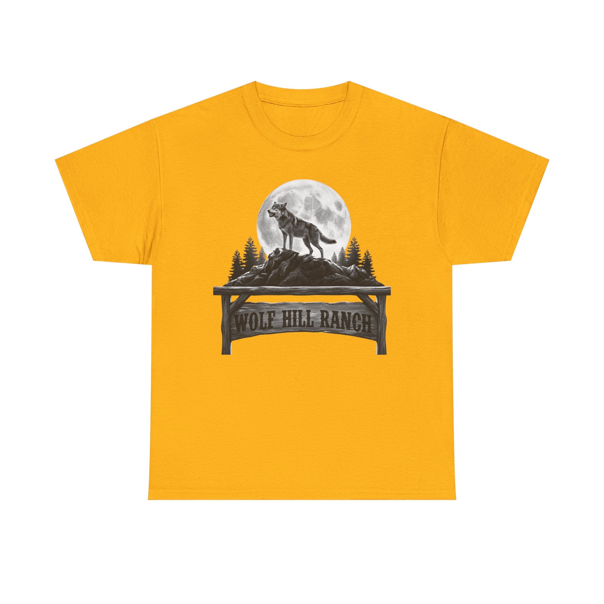 Lone Howl Wolf Tee Full Moon Graphic TShirt    Trendy TShirt