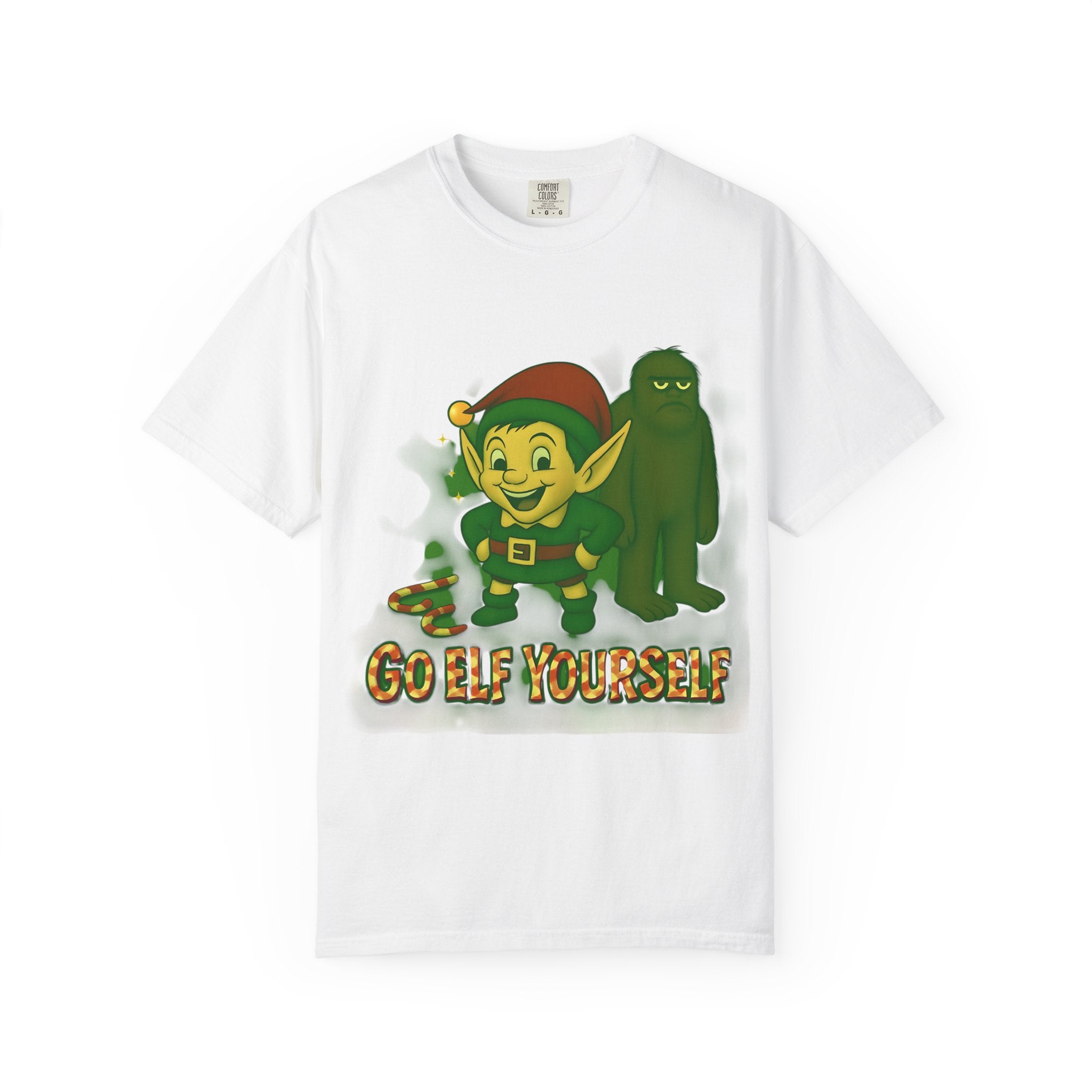 Christmas Elf and Bigfoot Unisex T-shirt