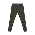 Camo Print Women's Leggings — Olive Green All-Over Pattern