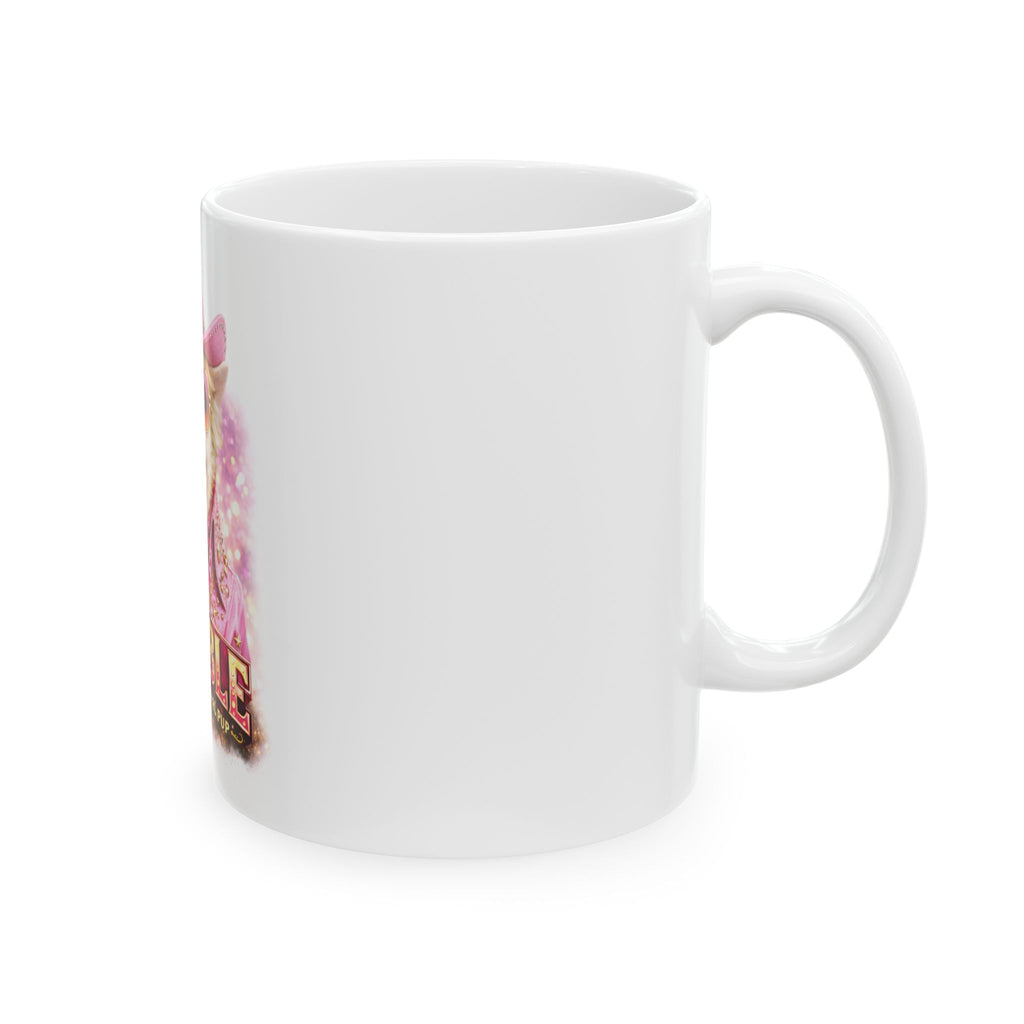 Trouble Rockstar Cowgirl Pup Ceramic Mug (11oz & 15oz) — Funny Chihuahua Coffee Cup