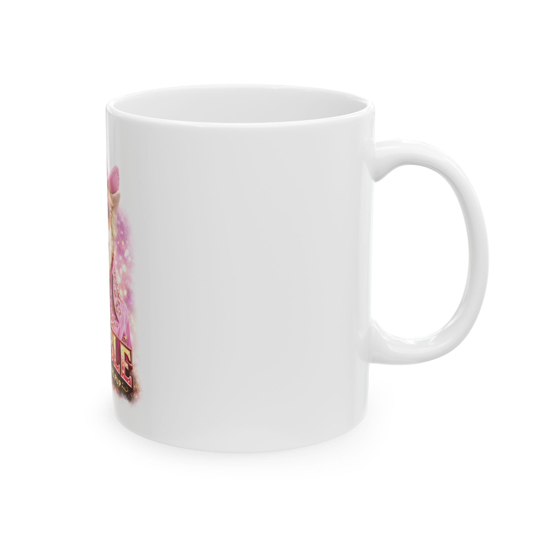 Trouble Rockstar Cowgirl Pup Ceramic Mug (11oz & 15oz) — Funny Chihuahua Coffee Cup