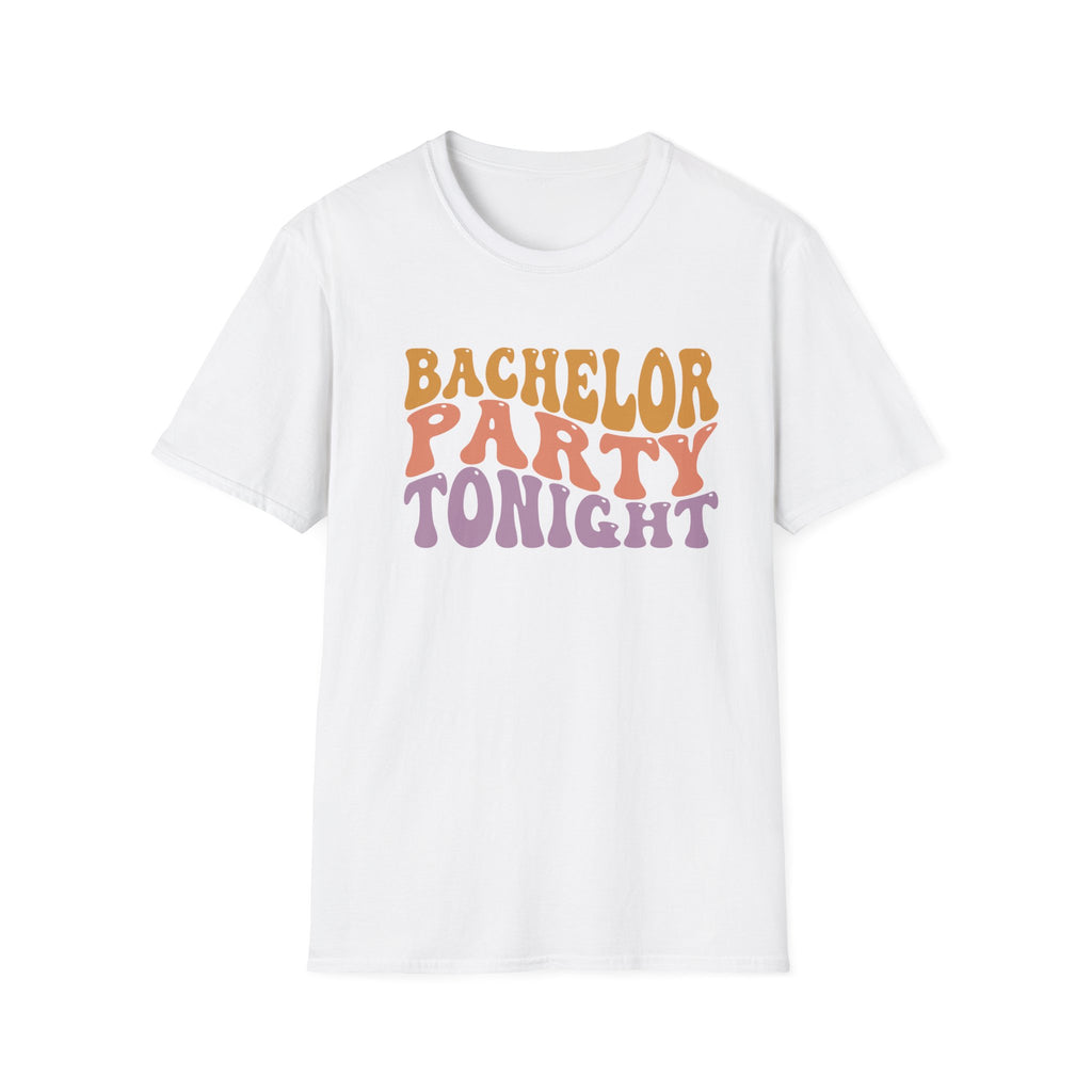 Bachelor Party Tonight T-Shirt — Retro Groovy Bachelorette/Bachelor Celebration Tee