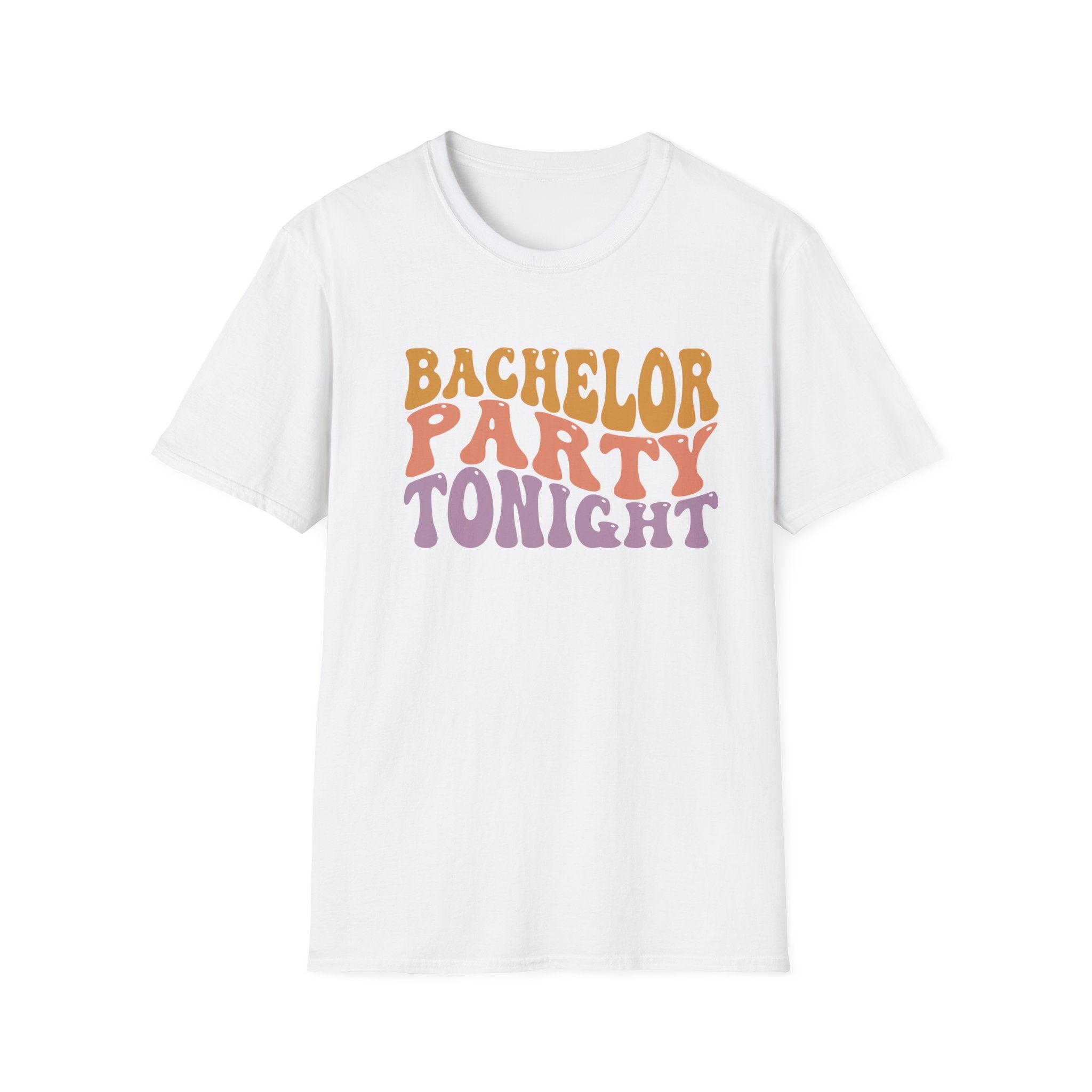 Bachelor Party Tonight T-Shirt — Retro Groovy Bachelorette/Bachelor Celebration Tee
