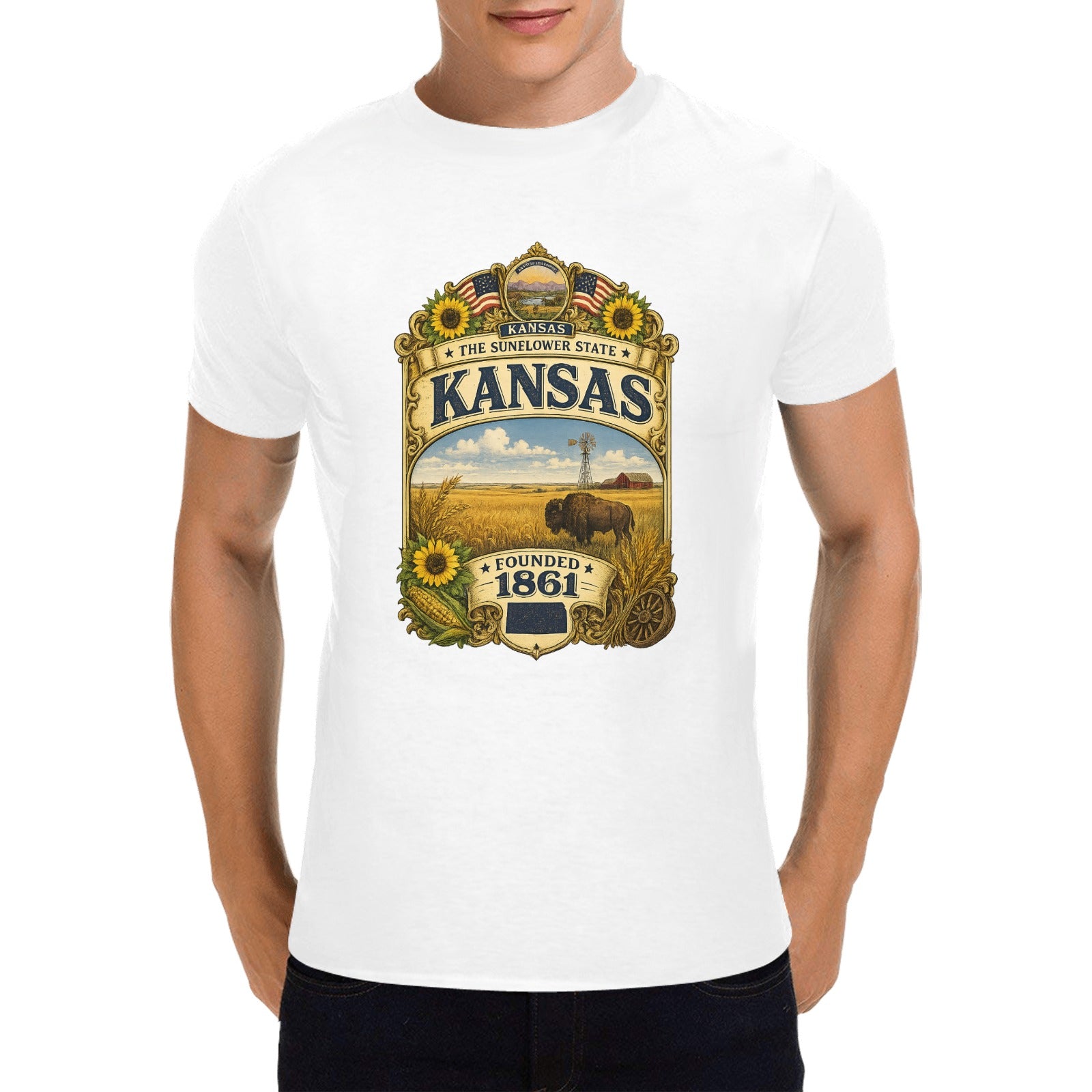 Men's Historical Kansas T-Shirt