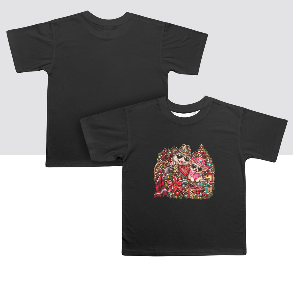 Pete & Coco Christmas Youth T-Shirt – Cute Western Holiday Ranch Tee