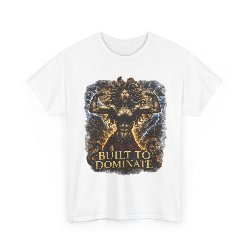Muscle Medusa "Built to Dominate" Bodybuilding T-Shirt