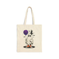Spooky Ghost Cotton Canvas Tote Bag | Halloween Bag, Trick or Treat Tote, Cute Halloween Gift, Eco-Friendly Bag, Ghoul Tote