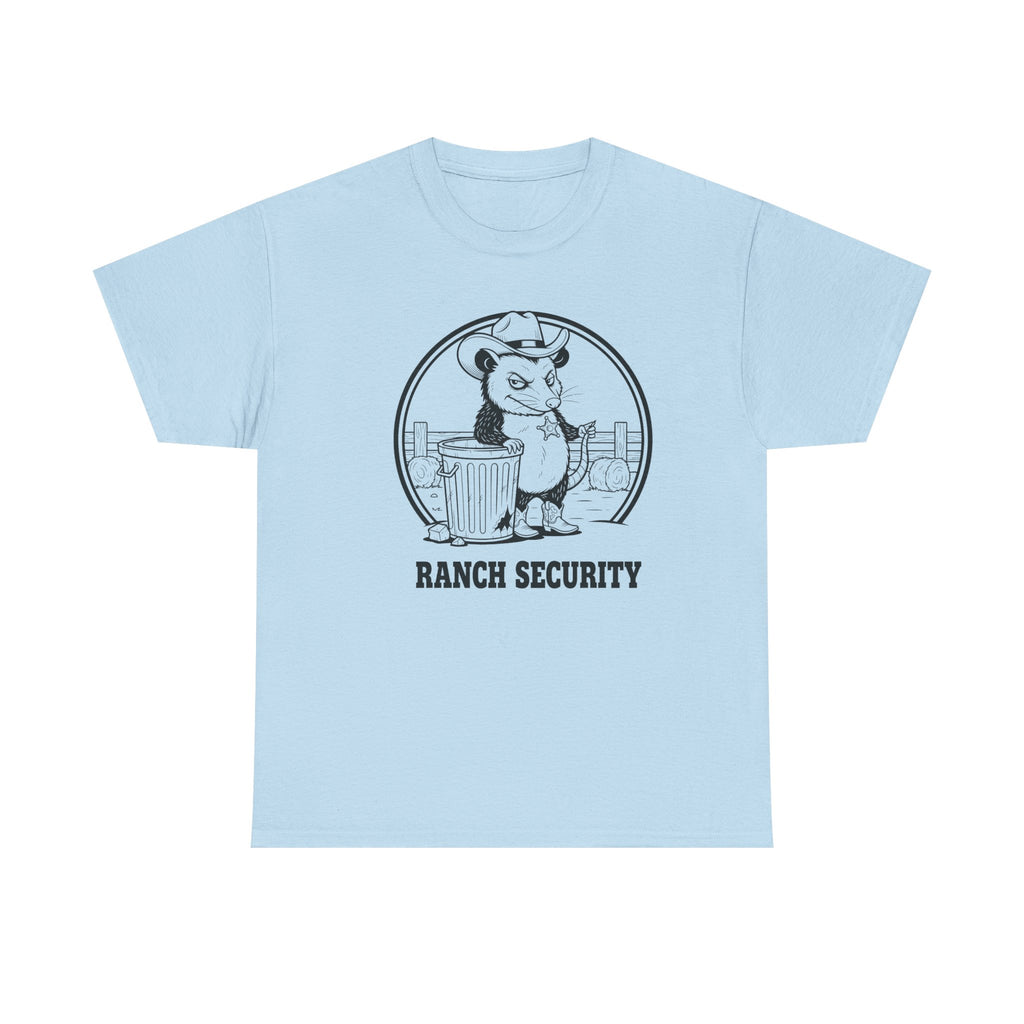 Possum Pete Ranch Security Tee — Funny Cowboy Ranch T-Shirt