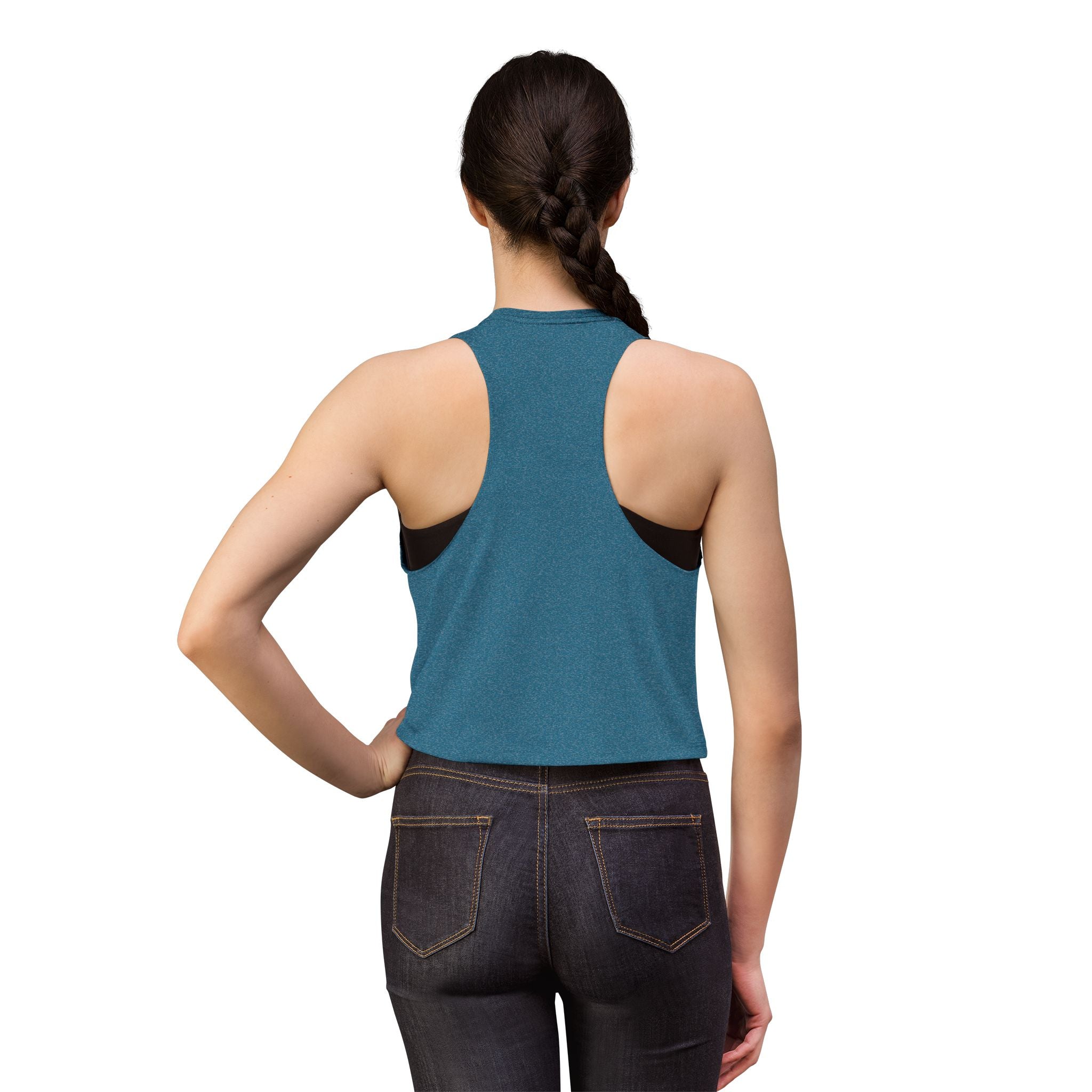 Ocean Child Mermaid Crop Top — Women's Beachy Graphic Tank (Salt & Sea)
