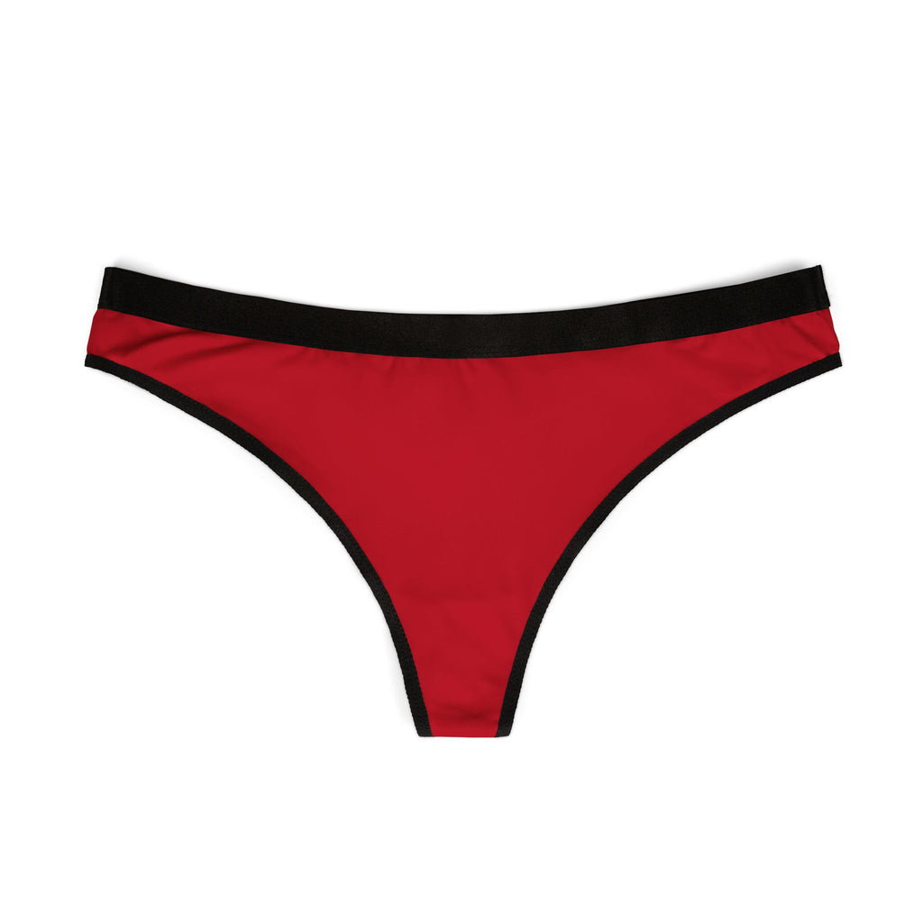 Personalized Red Contrast Trim Women's Thong - Seamless Sexy Bikini Underwear