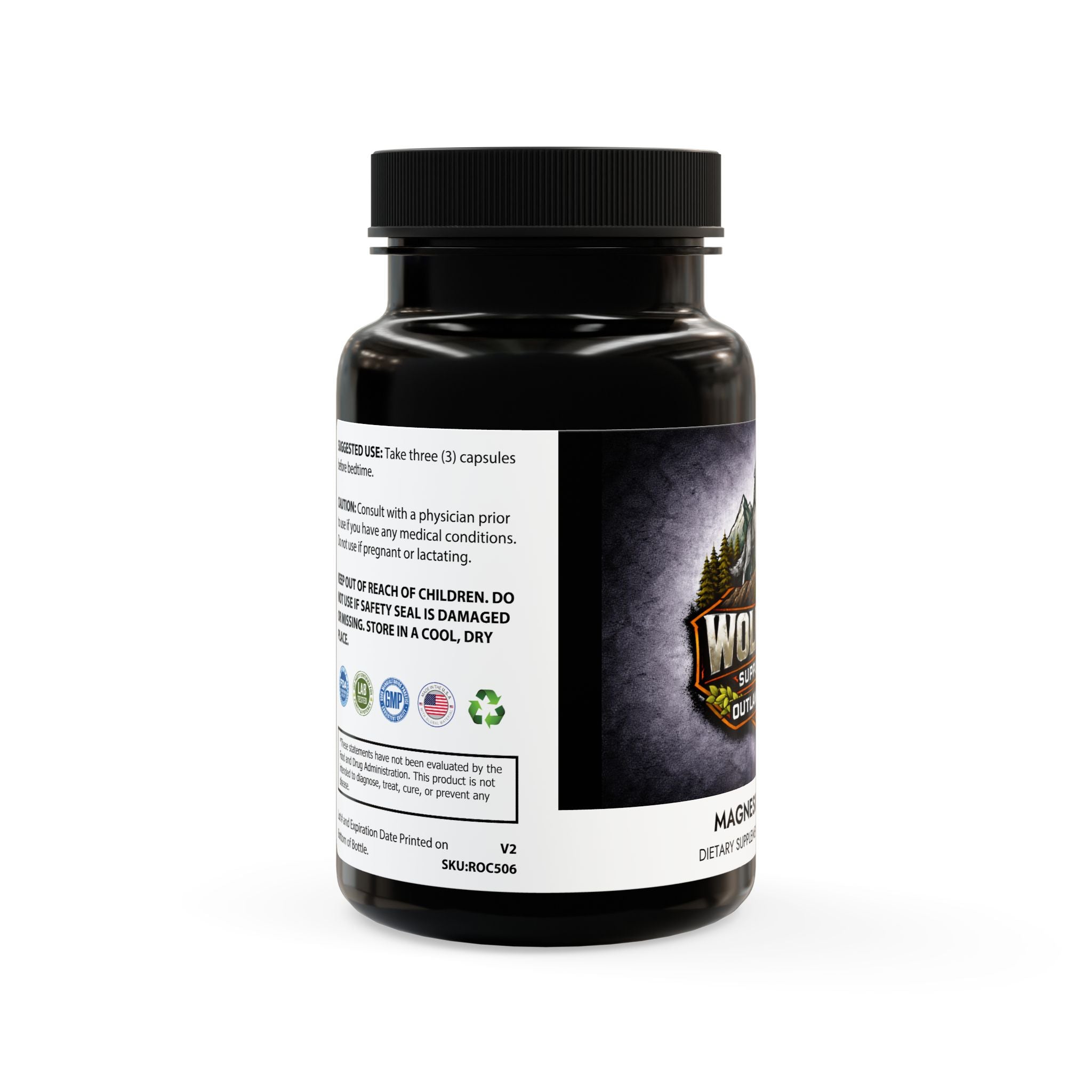 Outlaw Vitality Male Blend Complex Magnesium Zinc Supplement (90 Capsules)