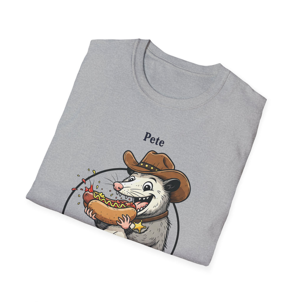T-Shirt — 'Pete Ranch Security' Cowboy Opossum Graphic Tee
