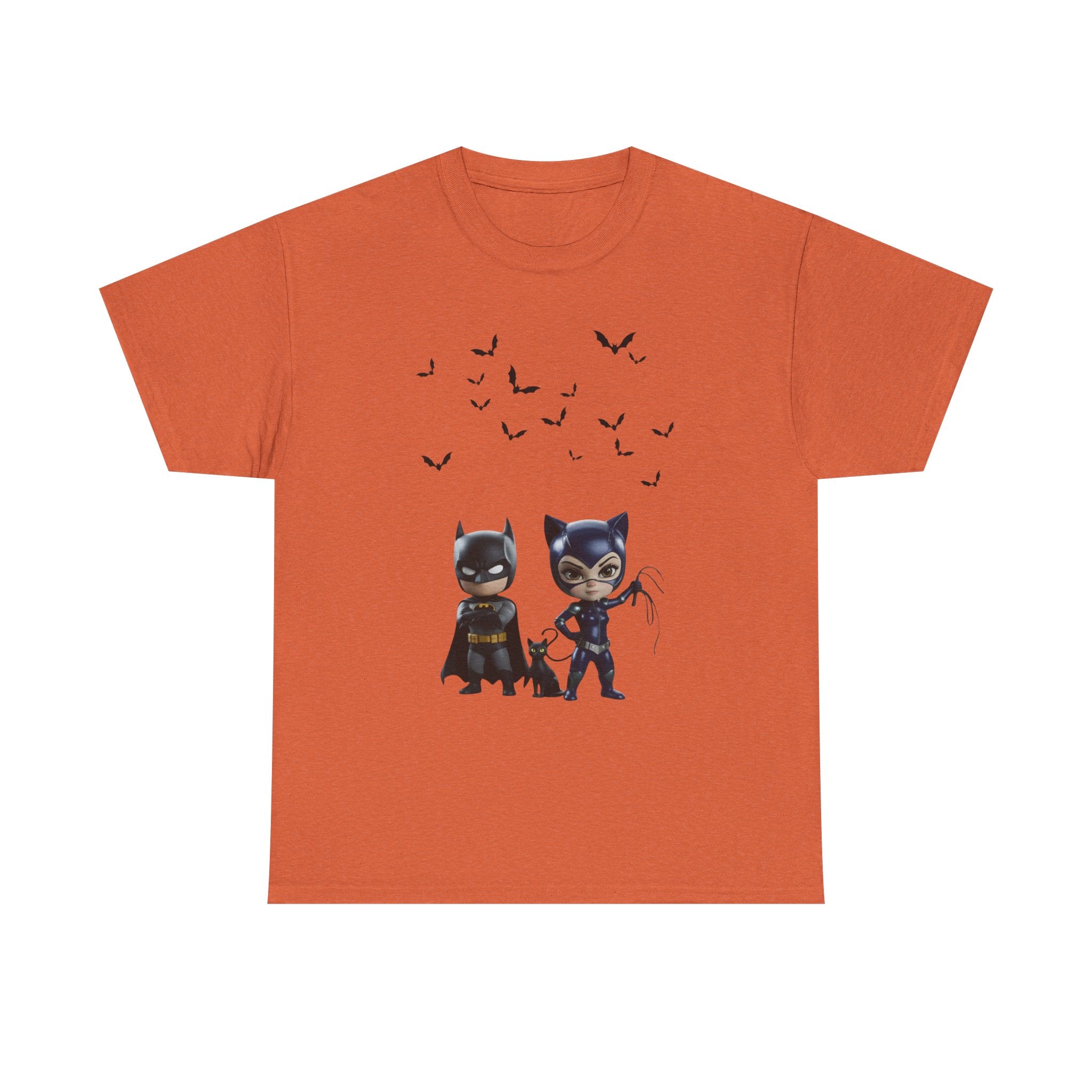 Superhero Adventure T-Shirt — Comic Style with 'Black Cat' Sidekick