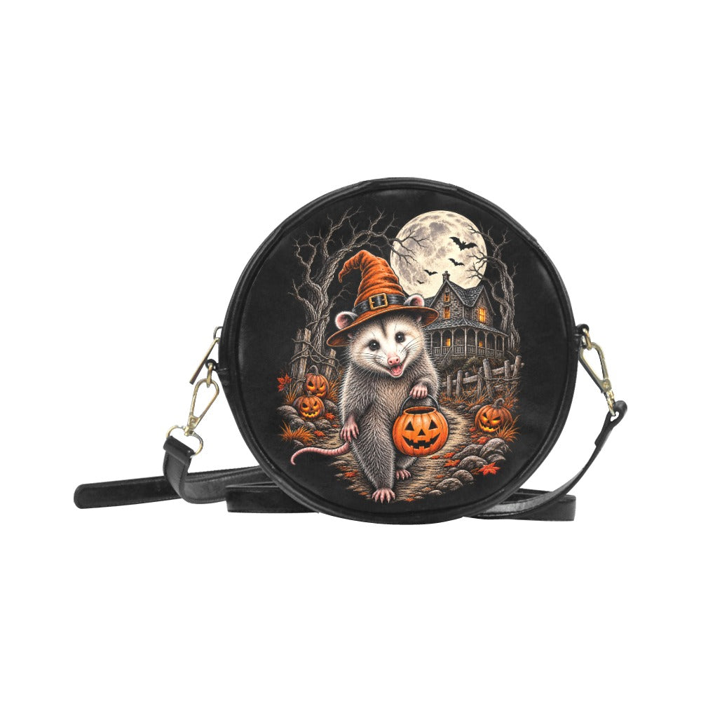 Pete’s Haunted Harvest   Halloween   Fashion  Round Messenger Bag