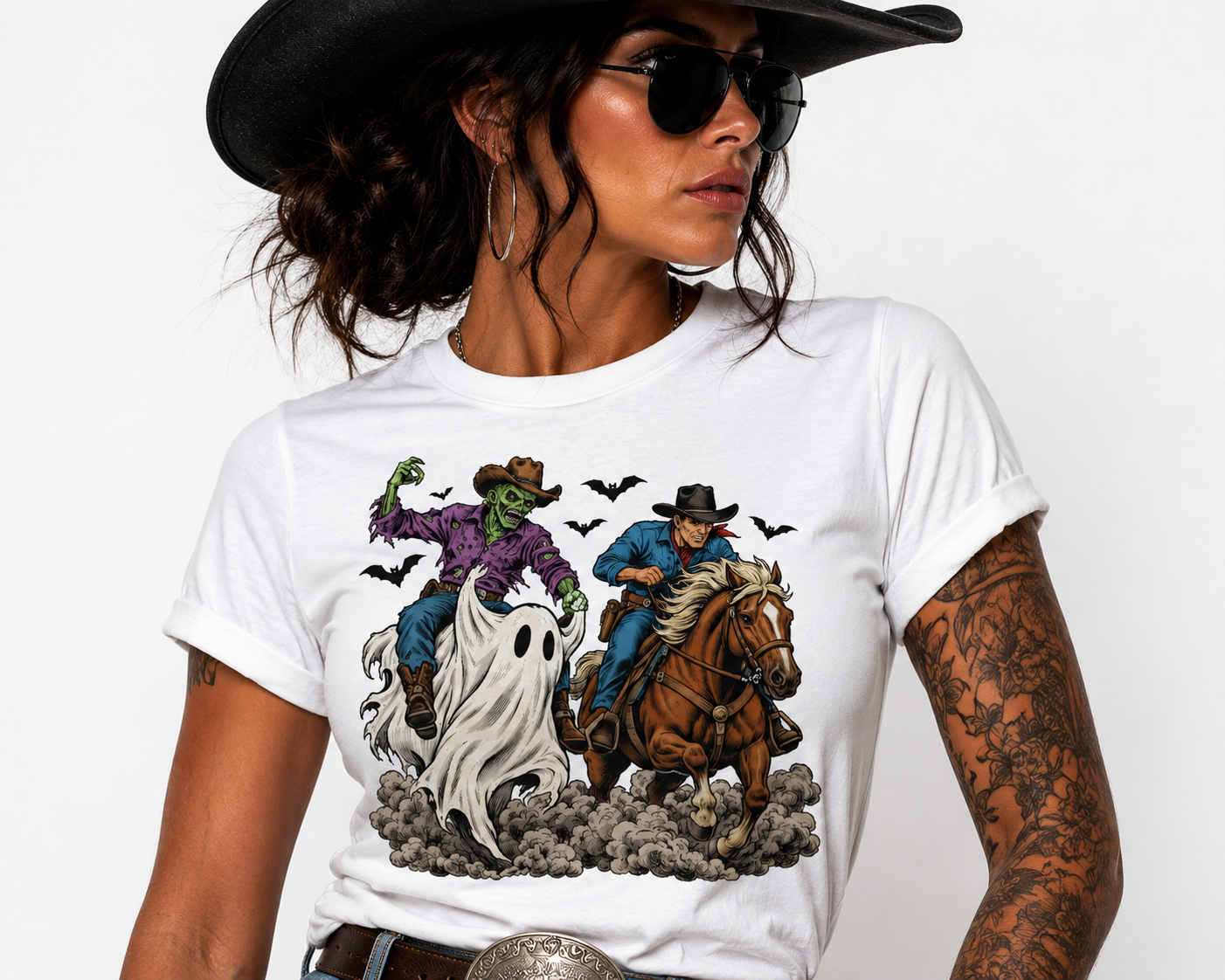 Undead Roundup UNISEX Tee Western Halloween