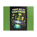 Alien Beer Puzzle — "Take Me To Your Beer" Funny Space Jigsaw (110–1014 pcs)