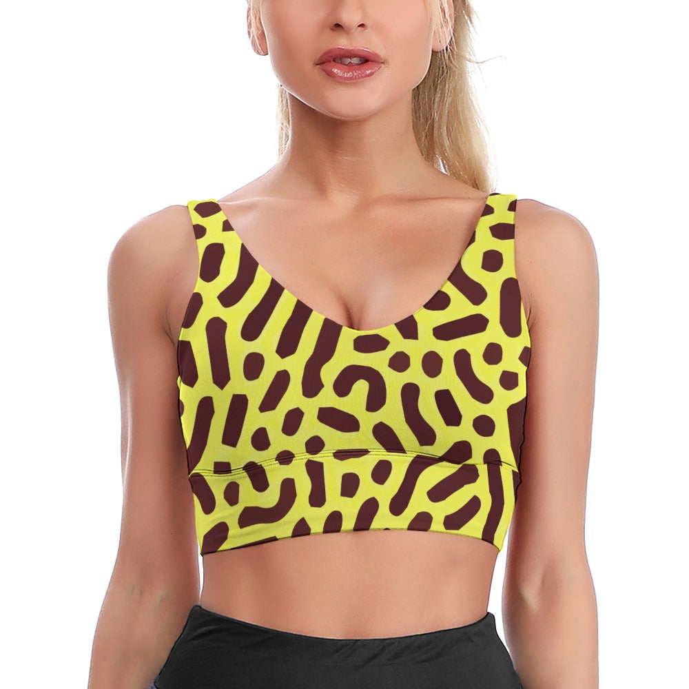 Electric Leopard   Women's Comfortable Texture Sports Bra
