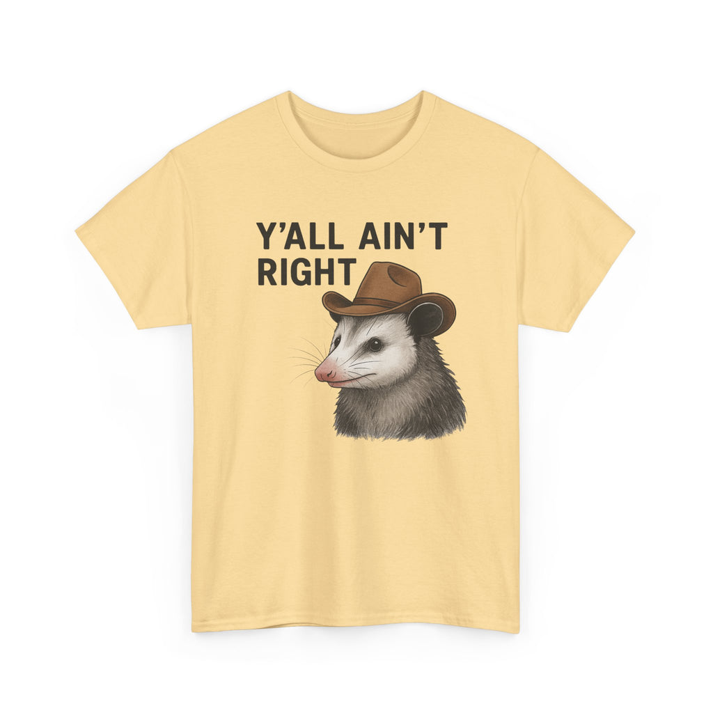Y'all Ain't Right Possum Tee — Funny Southern Animal T-Shirt