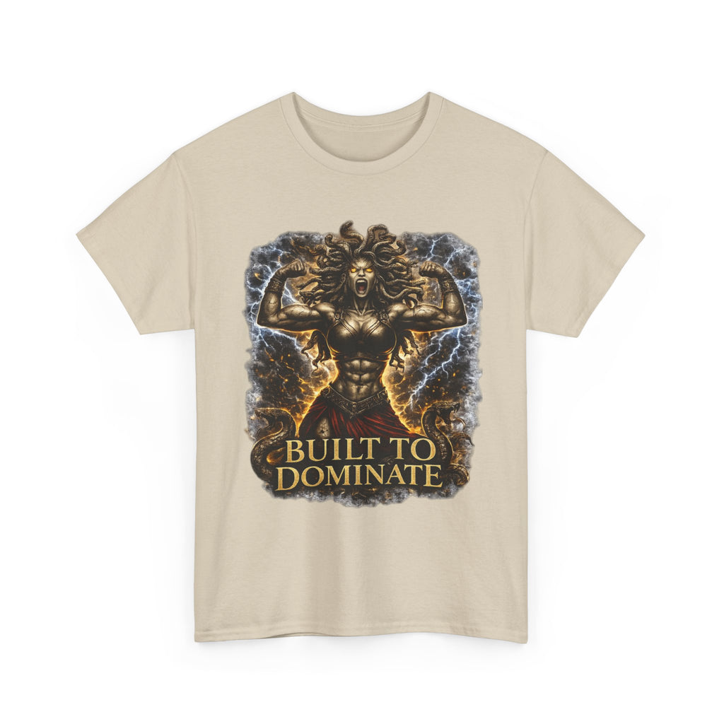 Muscle Medusa "Built to Dominate" Bodybuilding T-Shirt