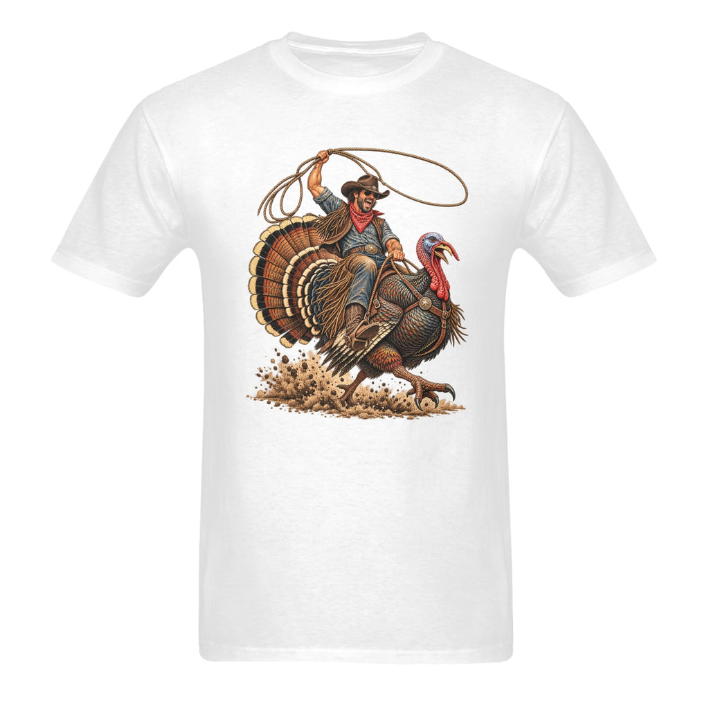 Wild Turkey Rodeo Men’s Western Tee Cowboy funny Graphic🦃