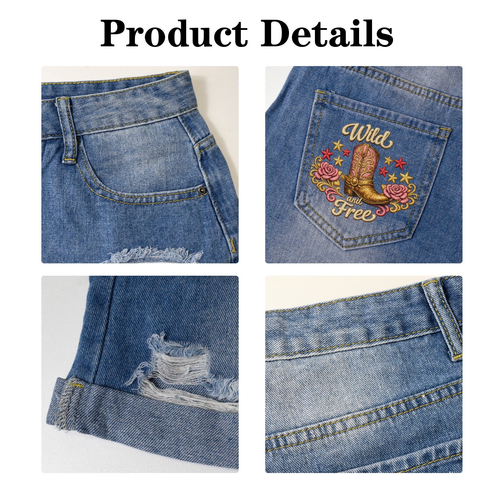 Kick Up Dust Denim Shorts