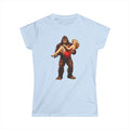 Bigfoot Carrying Pin-Up Girl T-Shirt  Retro Sasquatch Vintage Pinup Tee