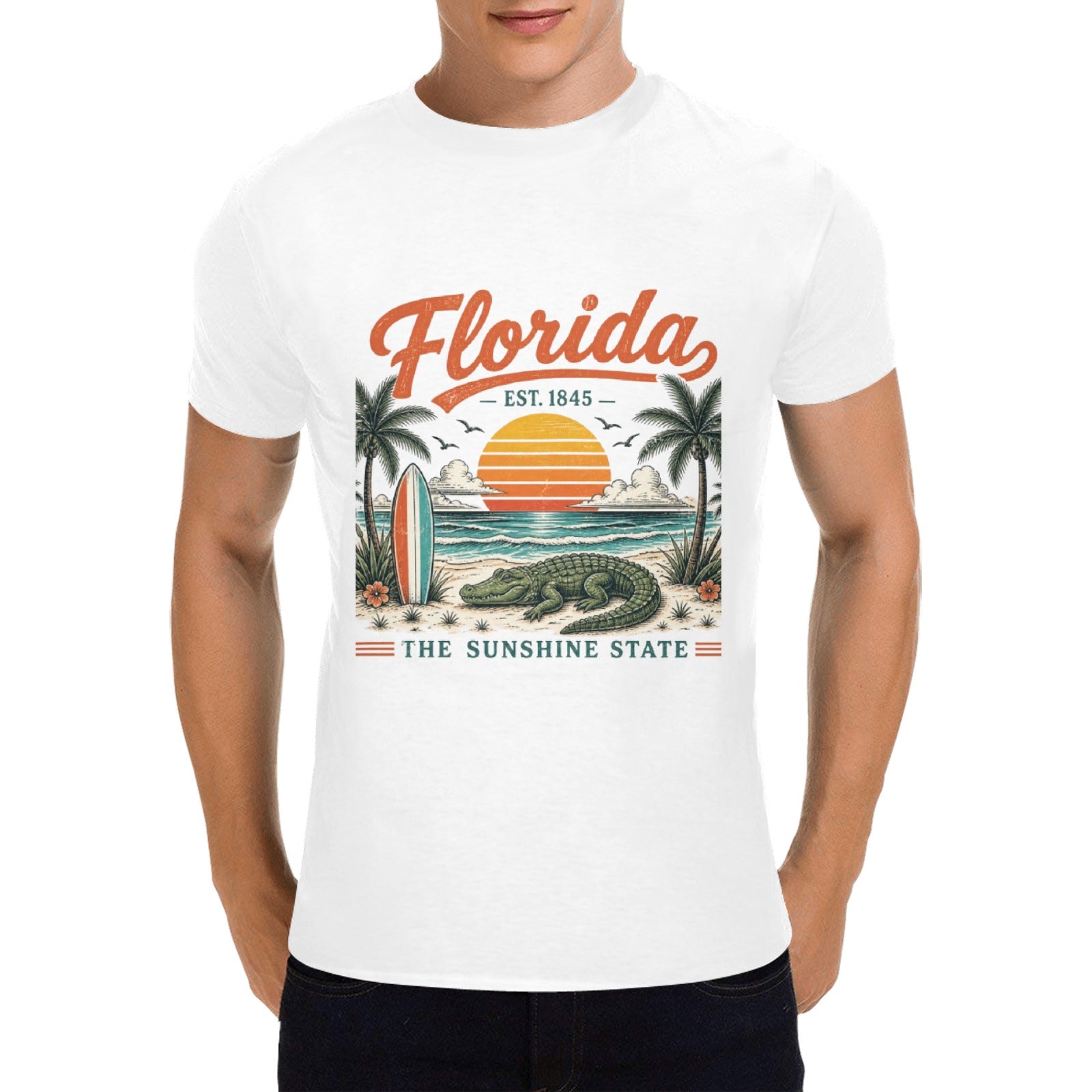 Florida Est. 1845 Retro Beach Tee