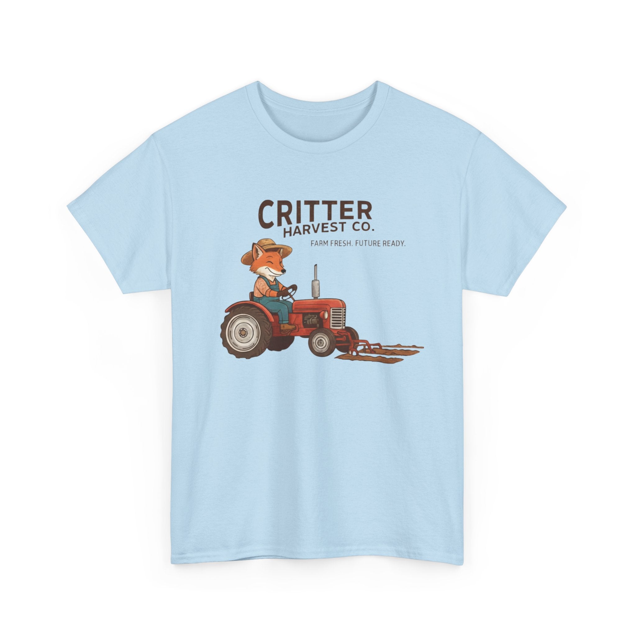 Critter Harvest Co. Tractor Tee  Cute Farm Animal Graphic T-Shirt     Trendy TShirt
