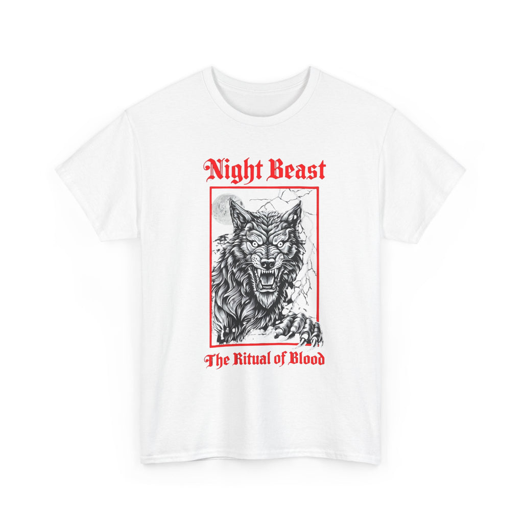 Night Beast Wolf Graphic Tee — Fantasy Wolf Love T-Shirt
