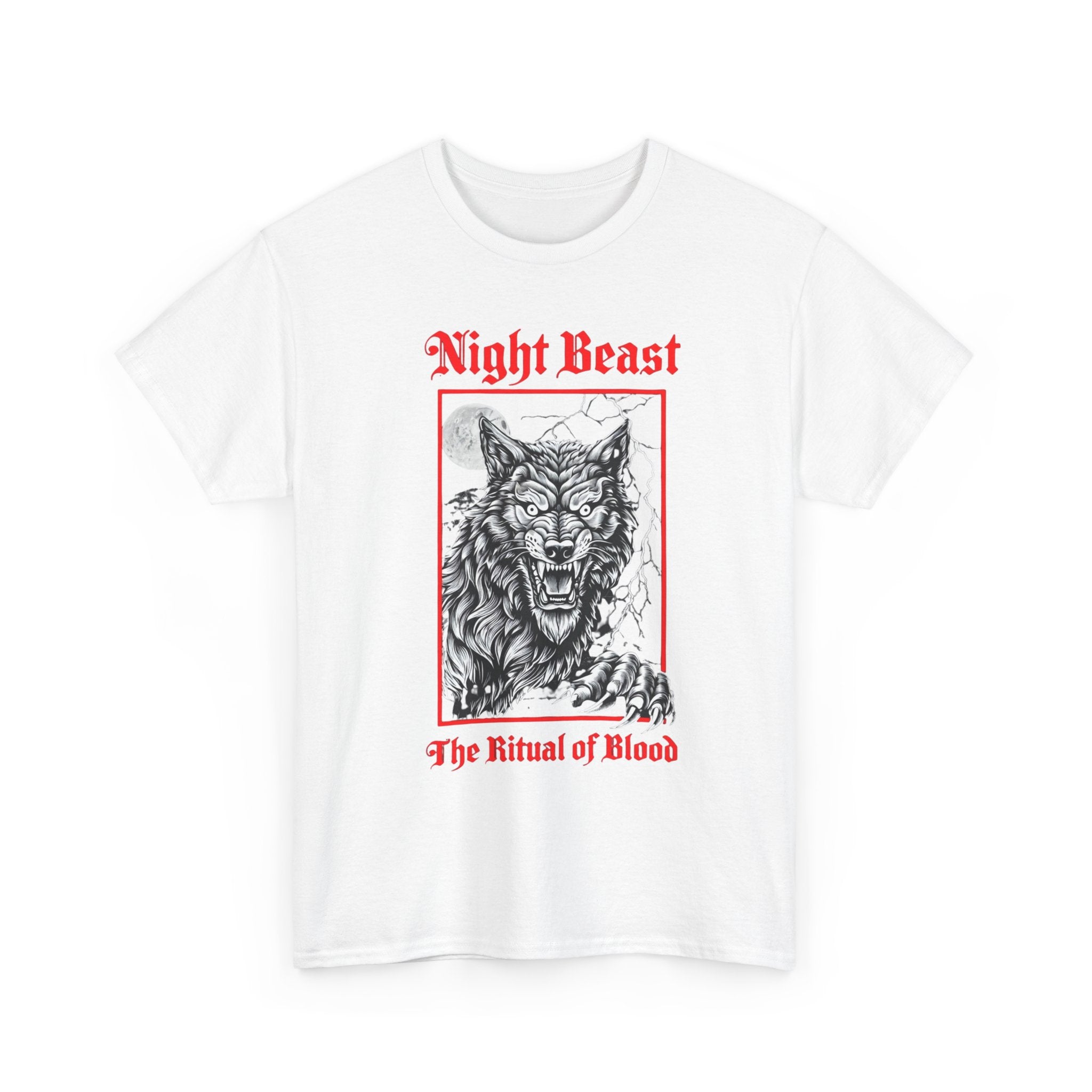 Night Beast Wolf Graphic Tee — Fantasy Wolf Love T-Shirt