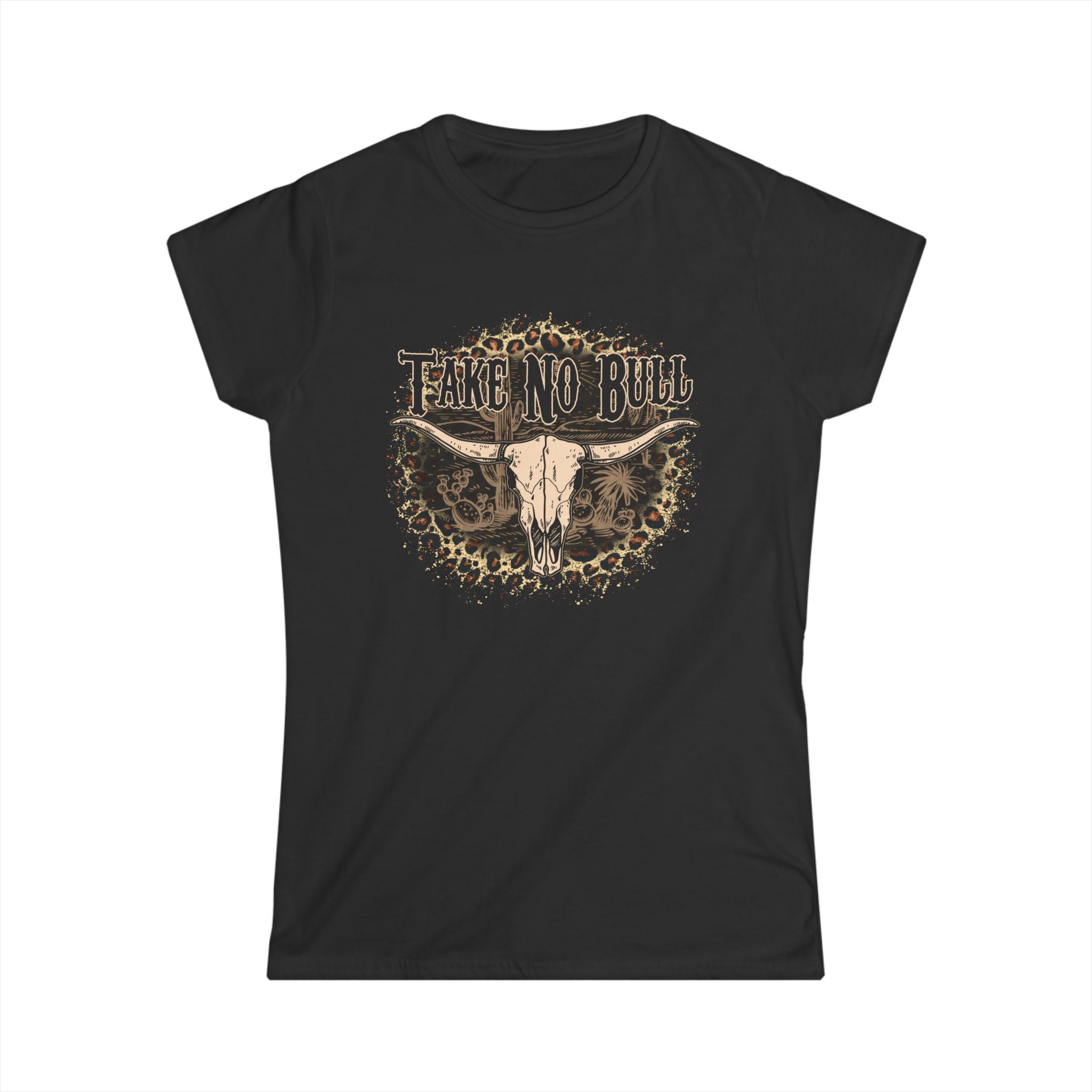 Take No Bull Women's Tee — Western Longhorn Skull Graphic Shirt