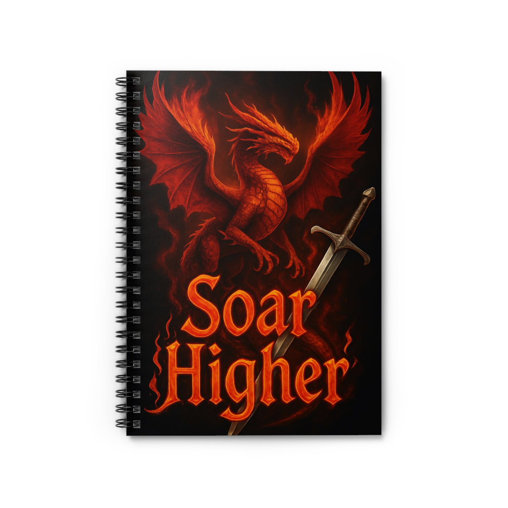 Spiral Notebook - Ruled Line Soar High Dragon