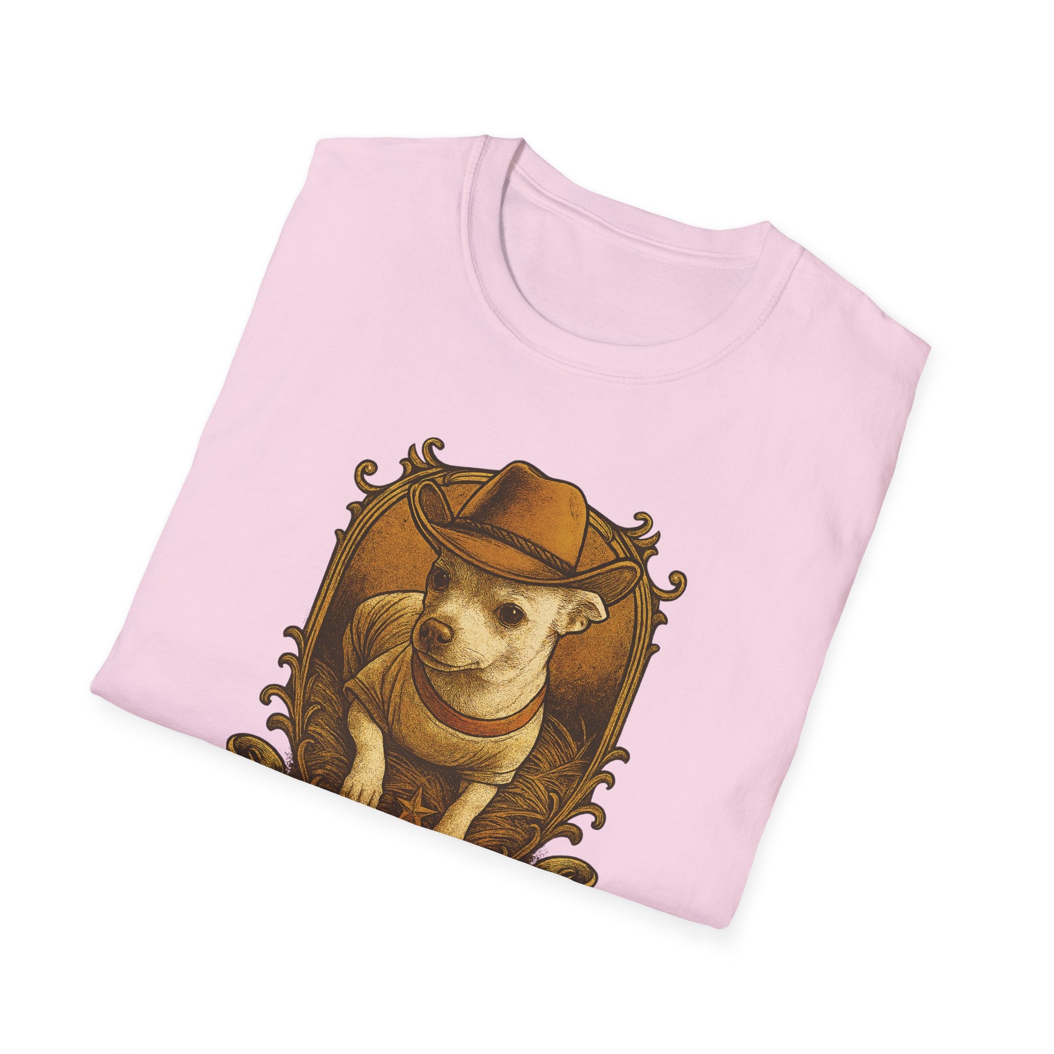 Cowgirl Baby TShirt  Cute Chihuahua Cow Dog Illustration "I Wanna Be a Cowgirl Baby     Trendy TShirt