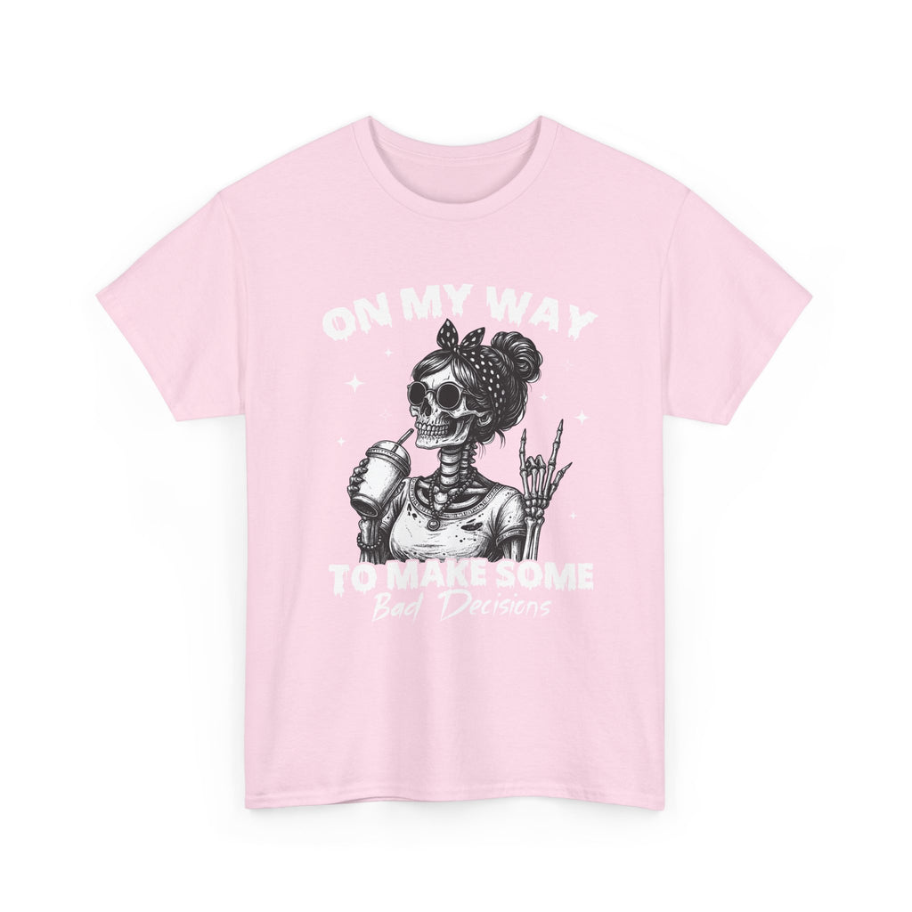 Skeleton Girl Graphic Tee — Retro Rock 'n' Roll Skull Design