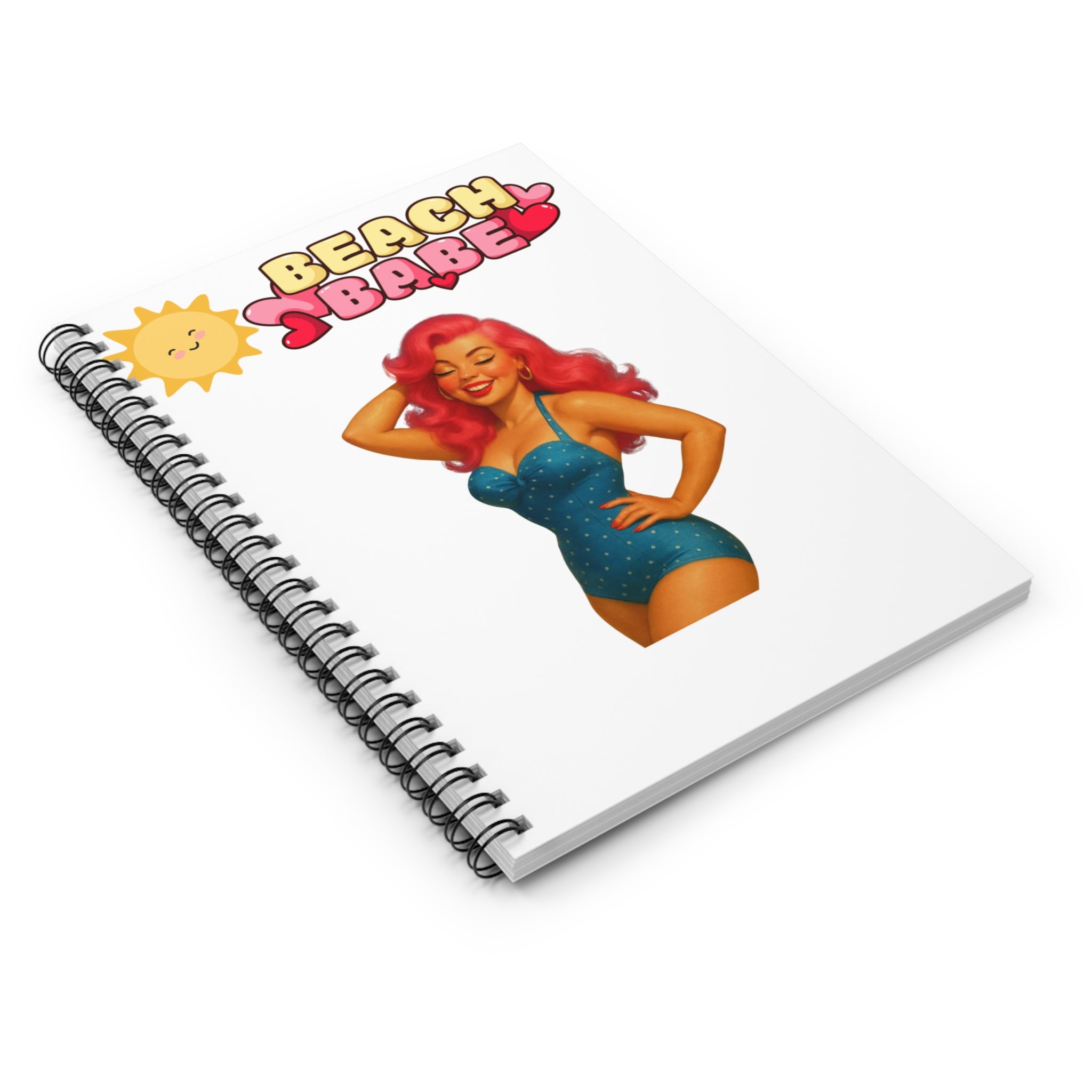 Spiral Notebook - Ruled Line  Beach Babe