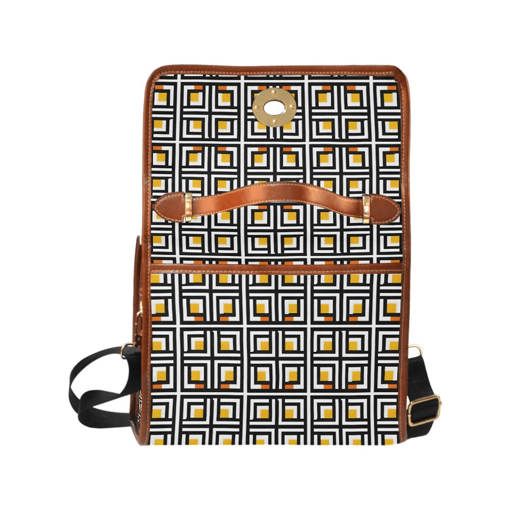 Vintage Elite Society Collection | Geometric Satchel Bag