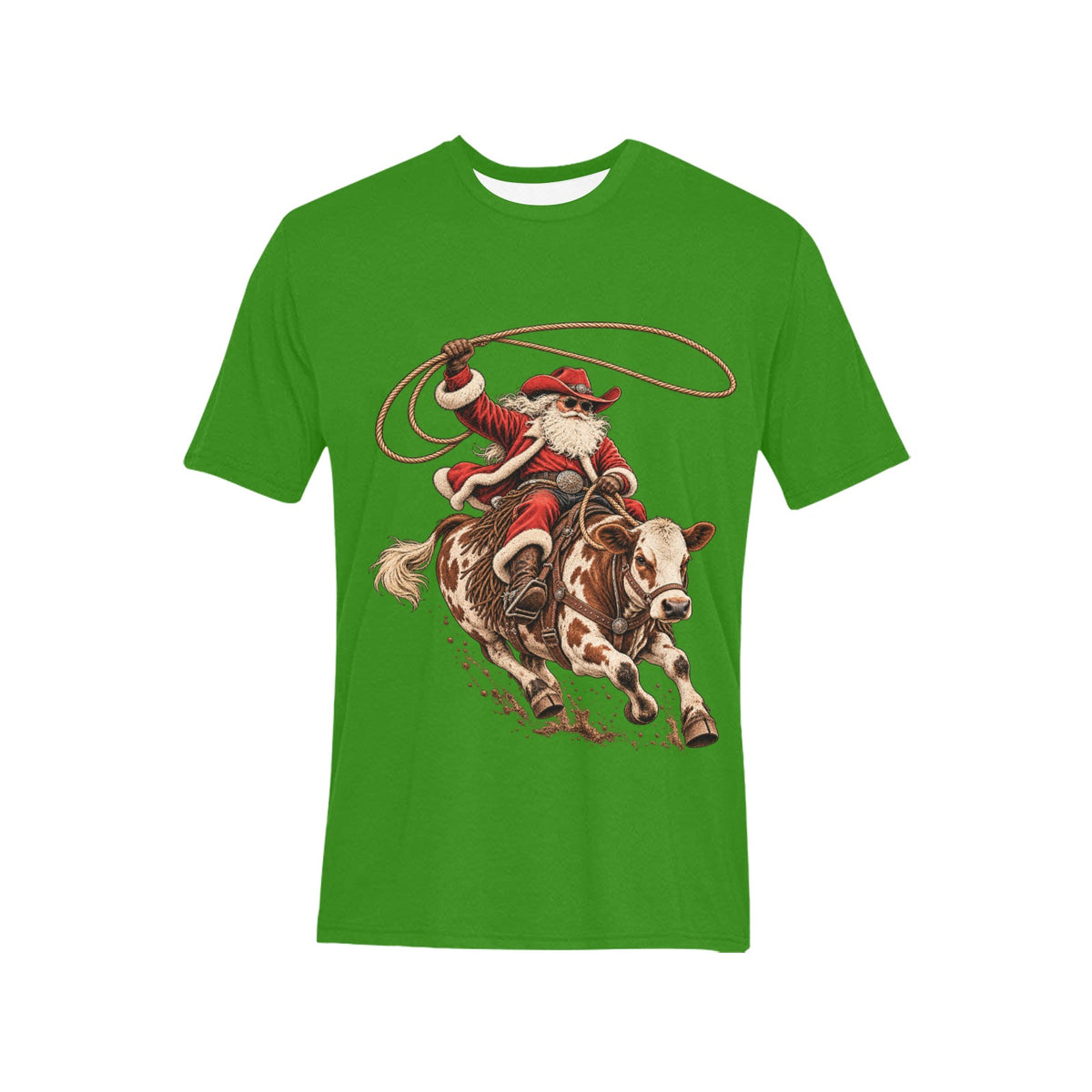 Cowboy Santa Rodeo Christmas Shirt Men’s Western Holiday Graphic