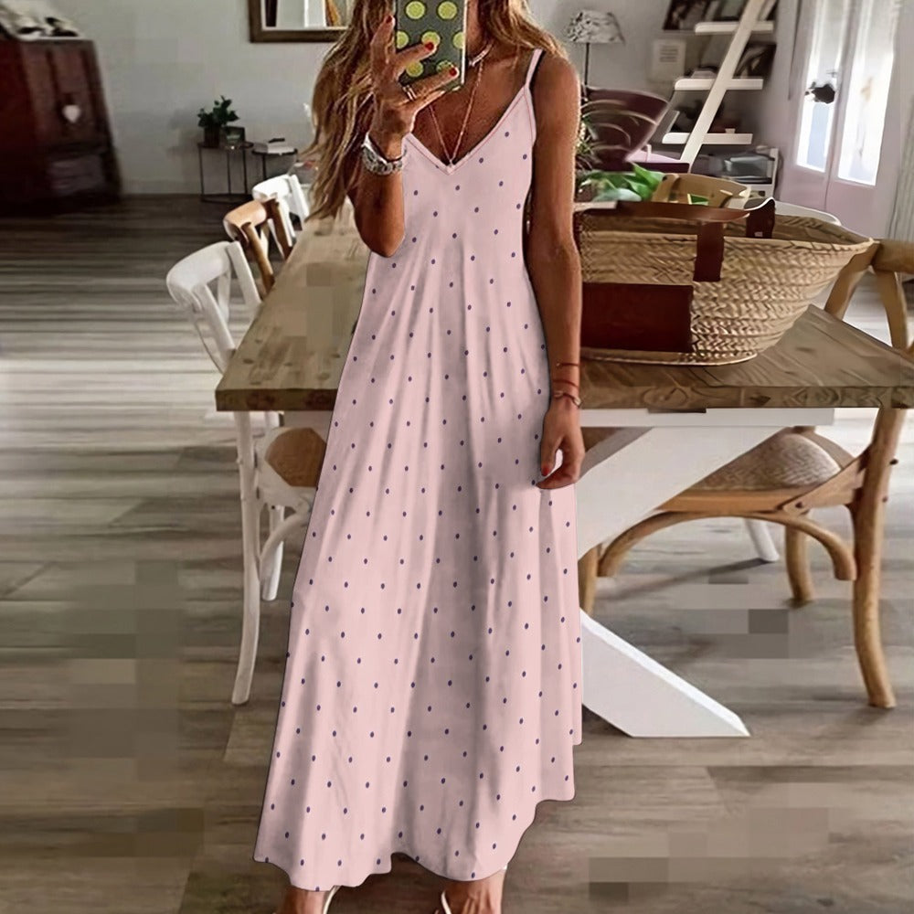 The Sundown Slip Dress Blush & Dot