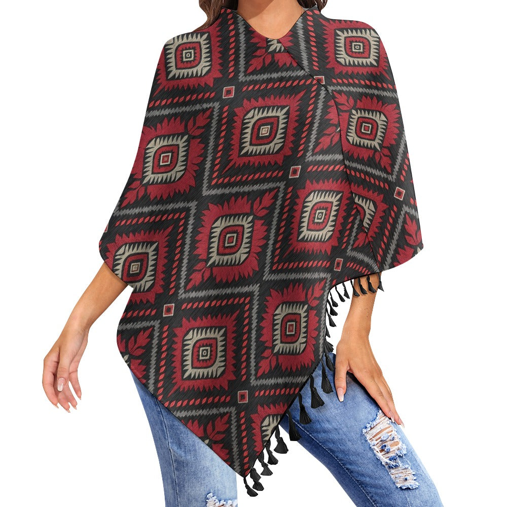 Wolf Hill Ranch – Desert Spirit Collection  Redrock Aztec Poncho