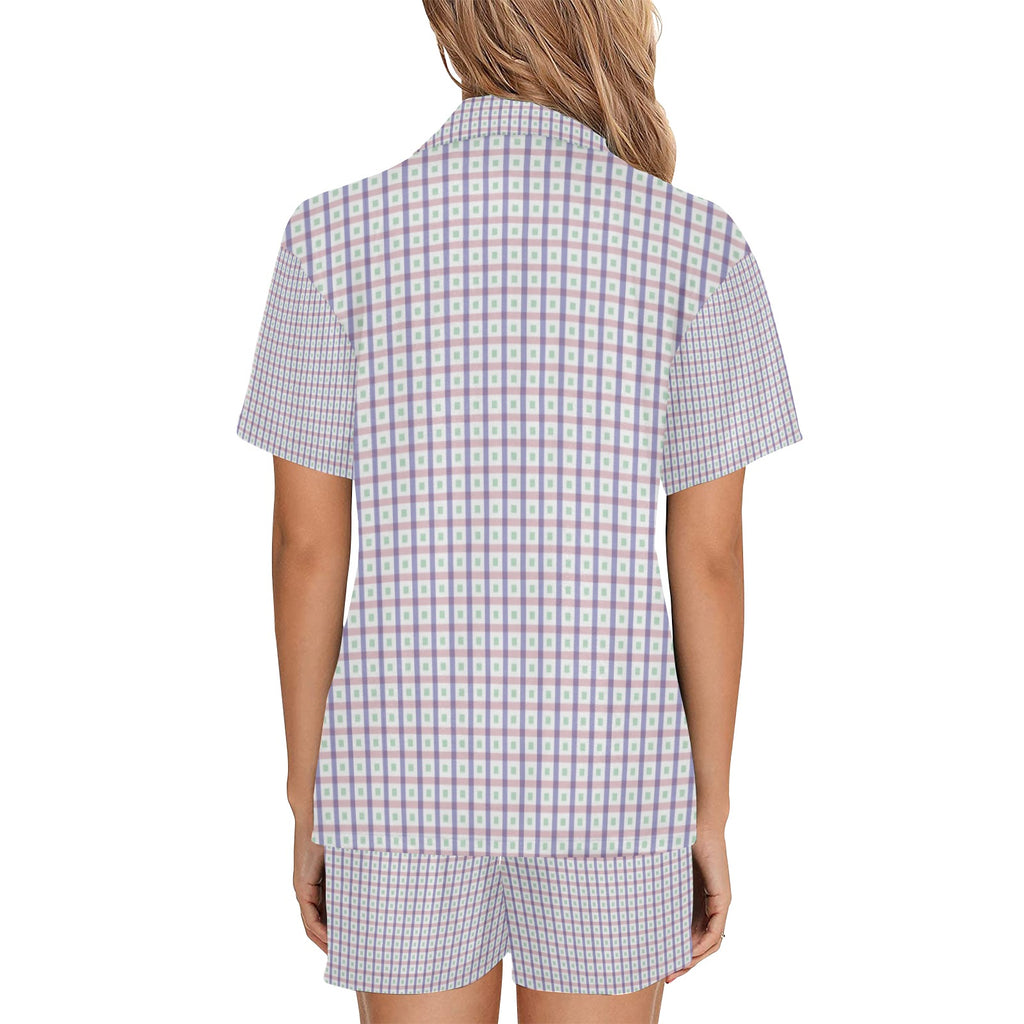 "Wolf Hill Ranch Signature Collection  "Lavender Gingham Floral Pajama Set