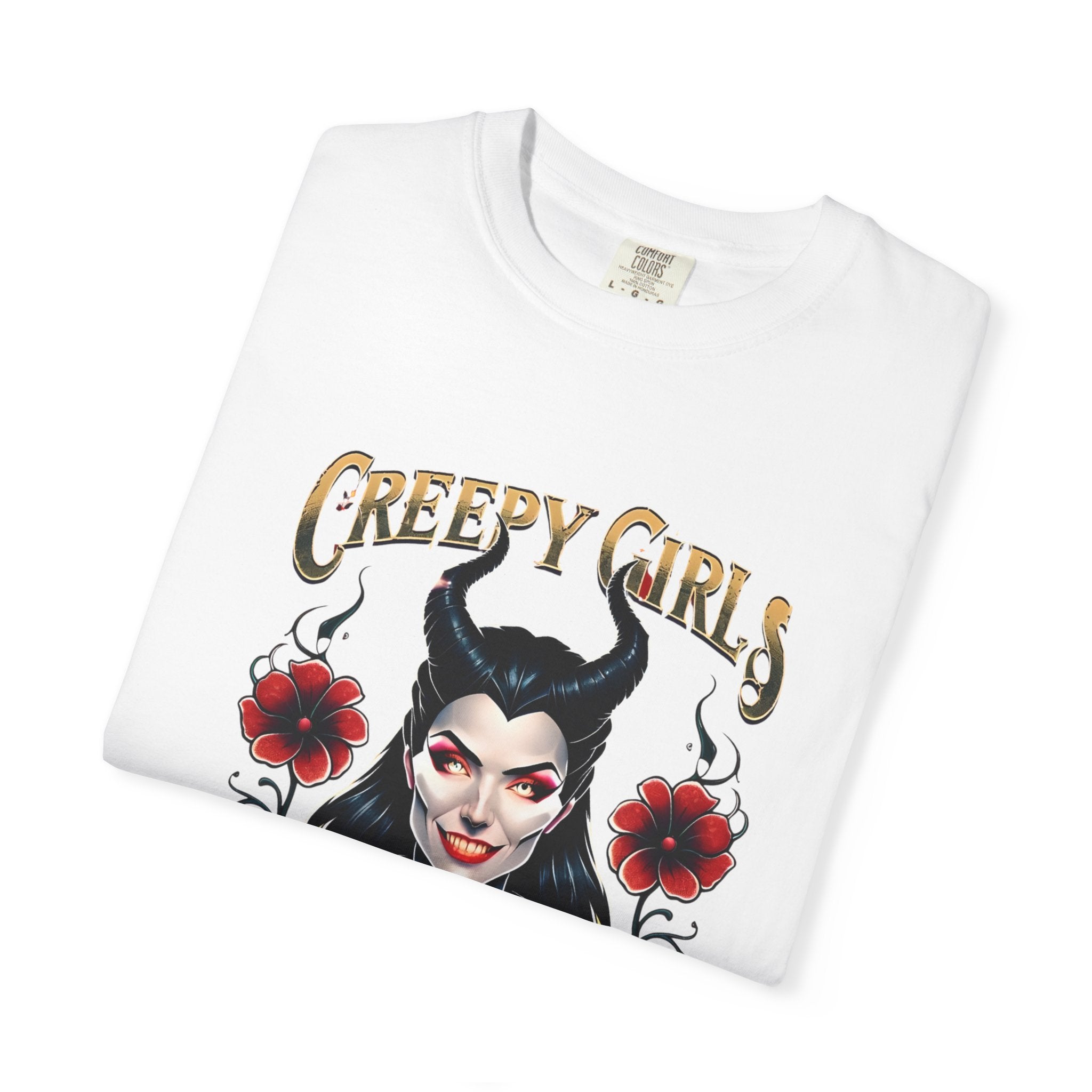 Creepy Girl Unisex T-Shirt, Vintage Graphic Tee, Halloween Shirt, Alternative Fashion, Cool Women's Tee