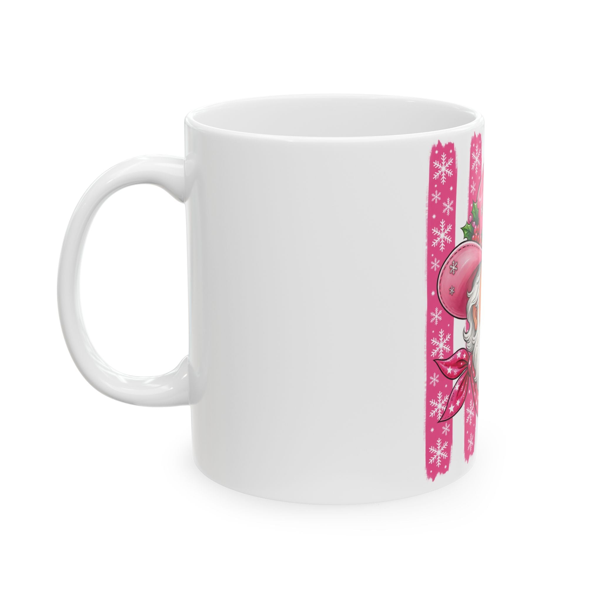 Pink Cowboy Santa Ceramic Mug — Festive Western Christmas Coffee Cup (11oz & 15oz)