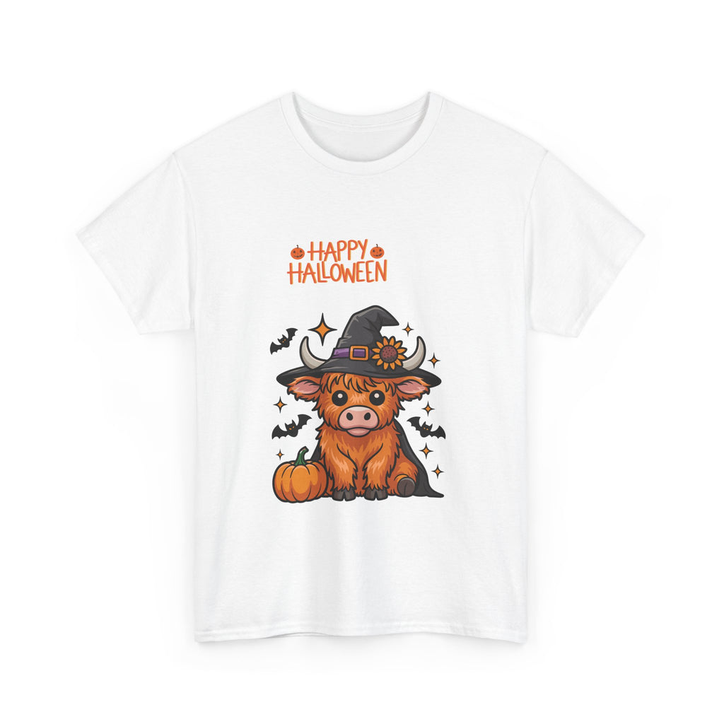 Cotton Tee with Cows for Halloween