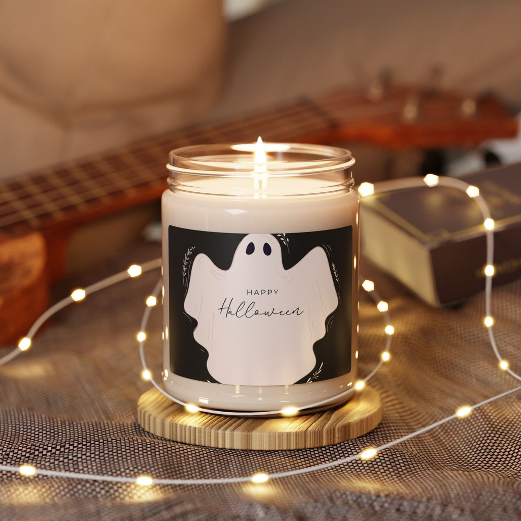 Halloween Scented Soy Candle, Pumpkin Spice Candle, Ghost Decor, Fall Home Fragrance, Halloween Gifts