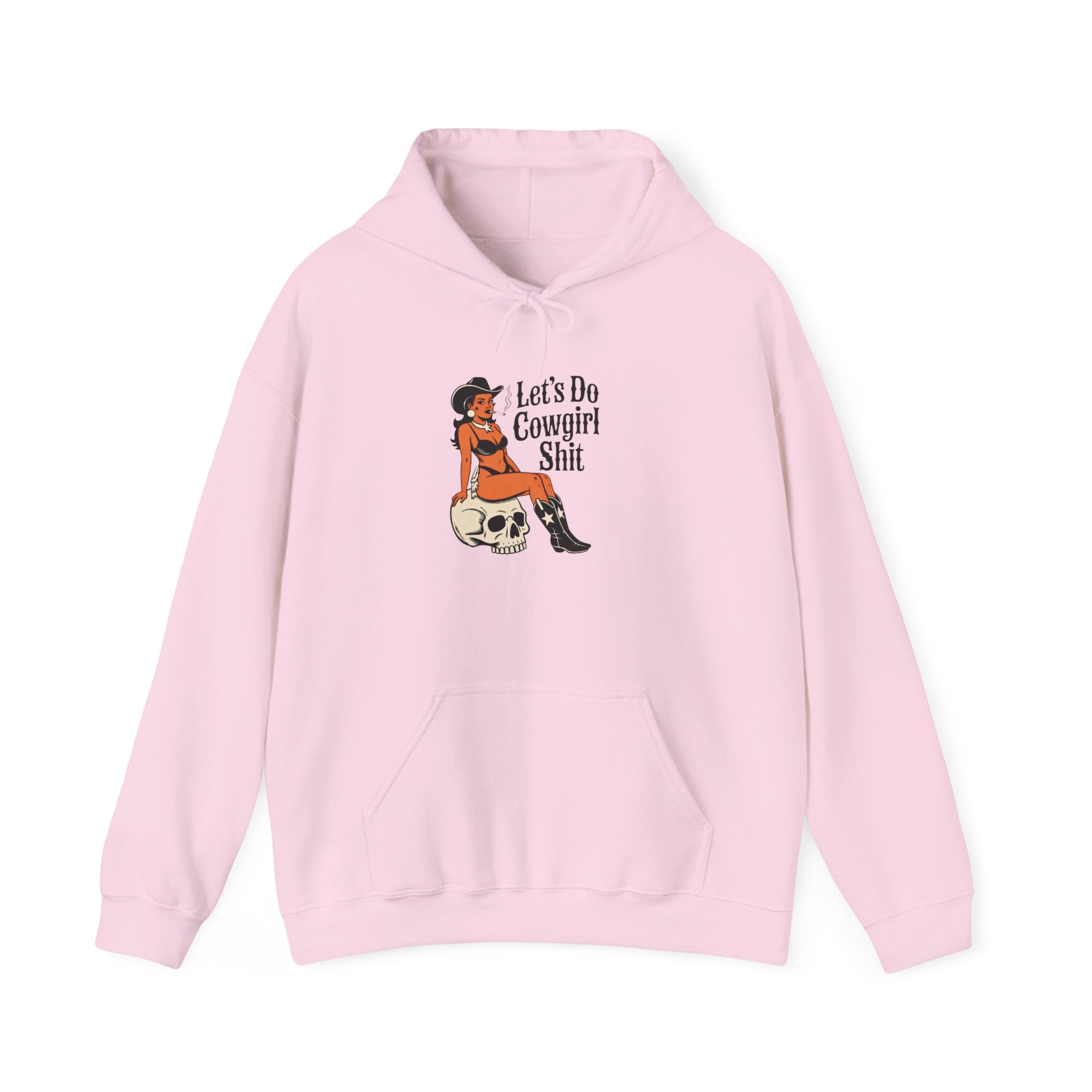 Cowgirl Skull Hoodie - "Let's Do Cowgirl Shit" Retro Western Graphic Sweatshirt trendy
