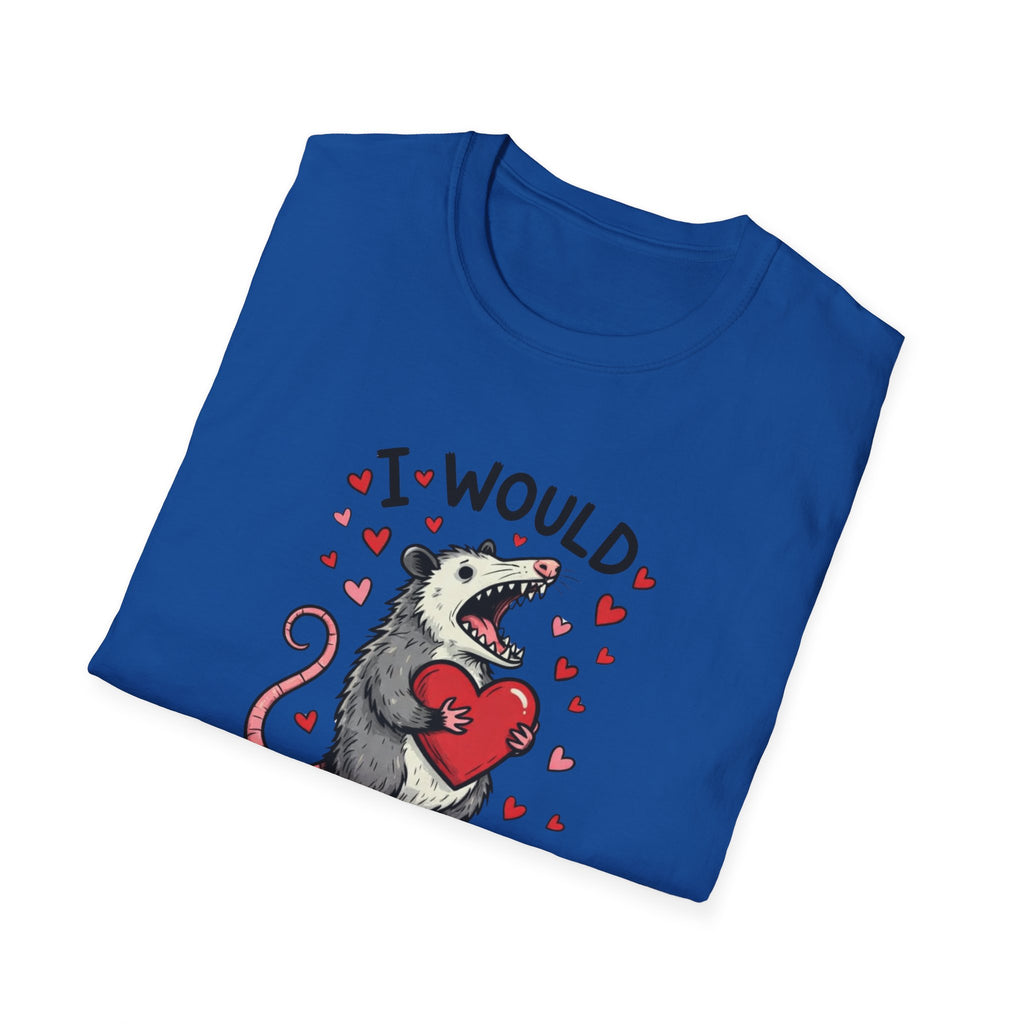 T‑Shirt - 'I Would Die for You' Cute Opossum Valentine Heart Graphic Tee
