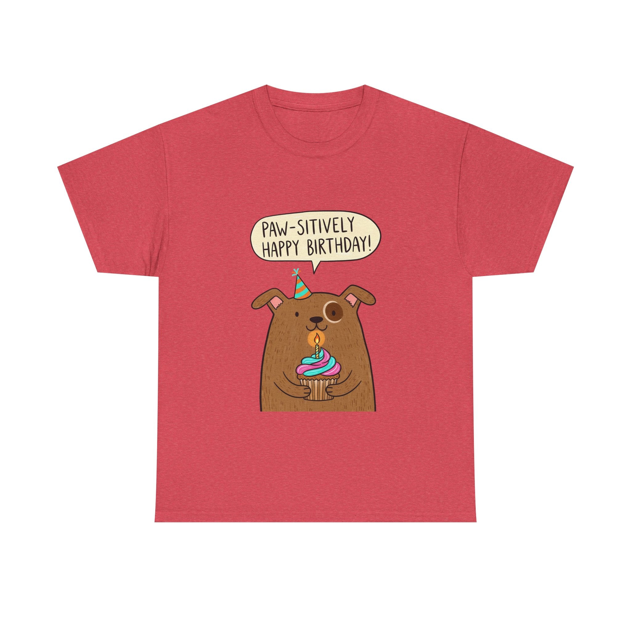 Paw-sitively Happy Birthday Dog T-Shirt — Cute Puppy Birthday Tee