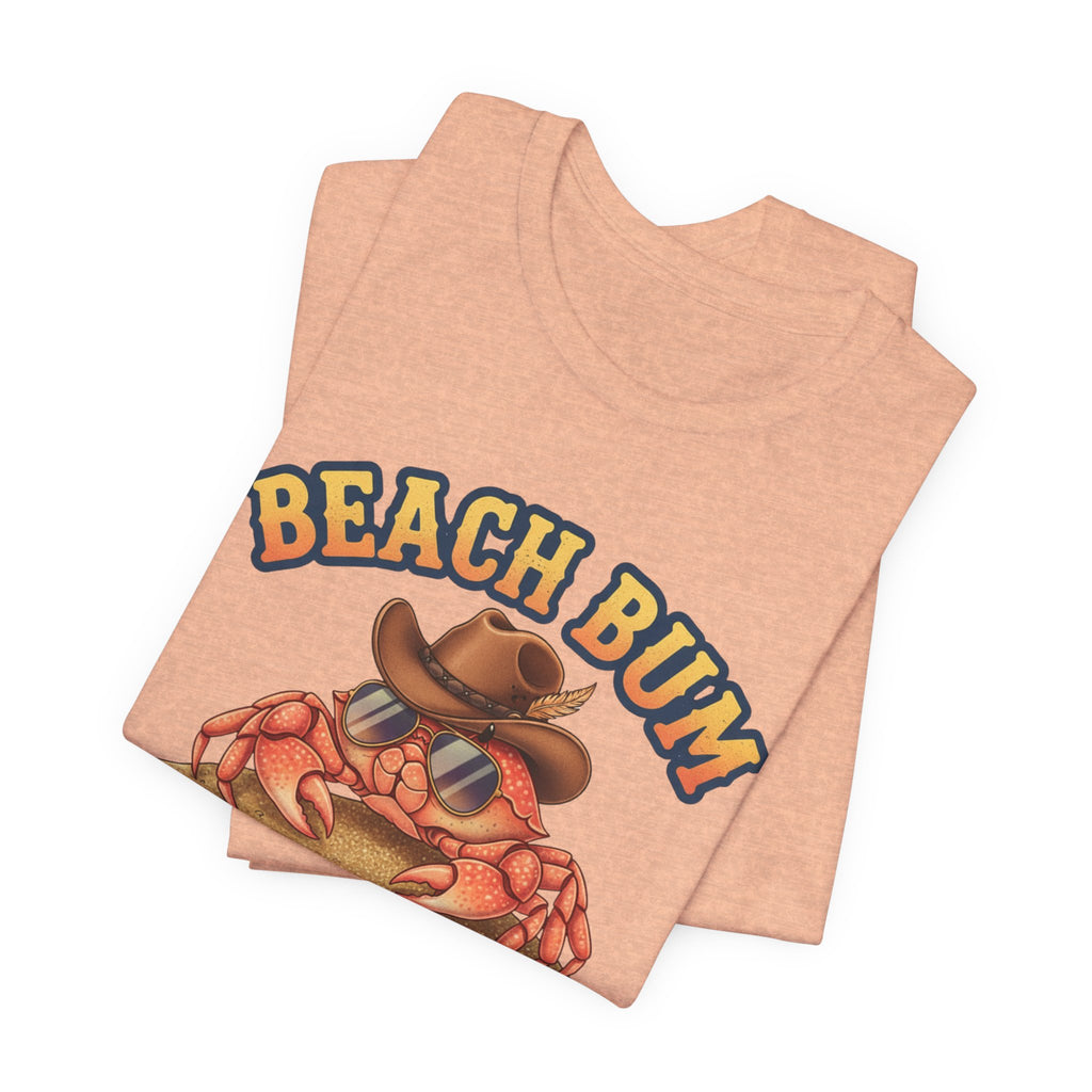 Beach Bum Crab T-Shirt — Funny Coastal Vacation Tee