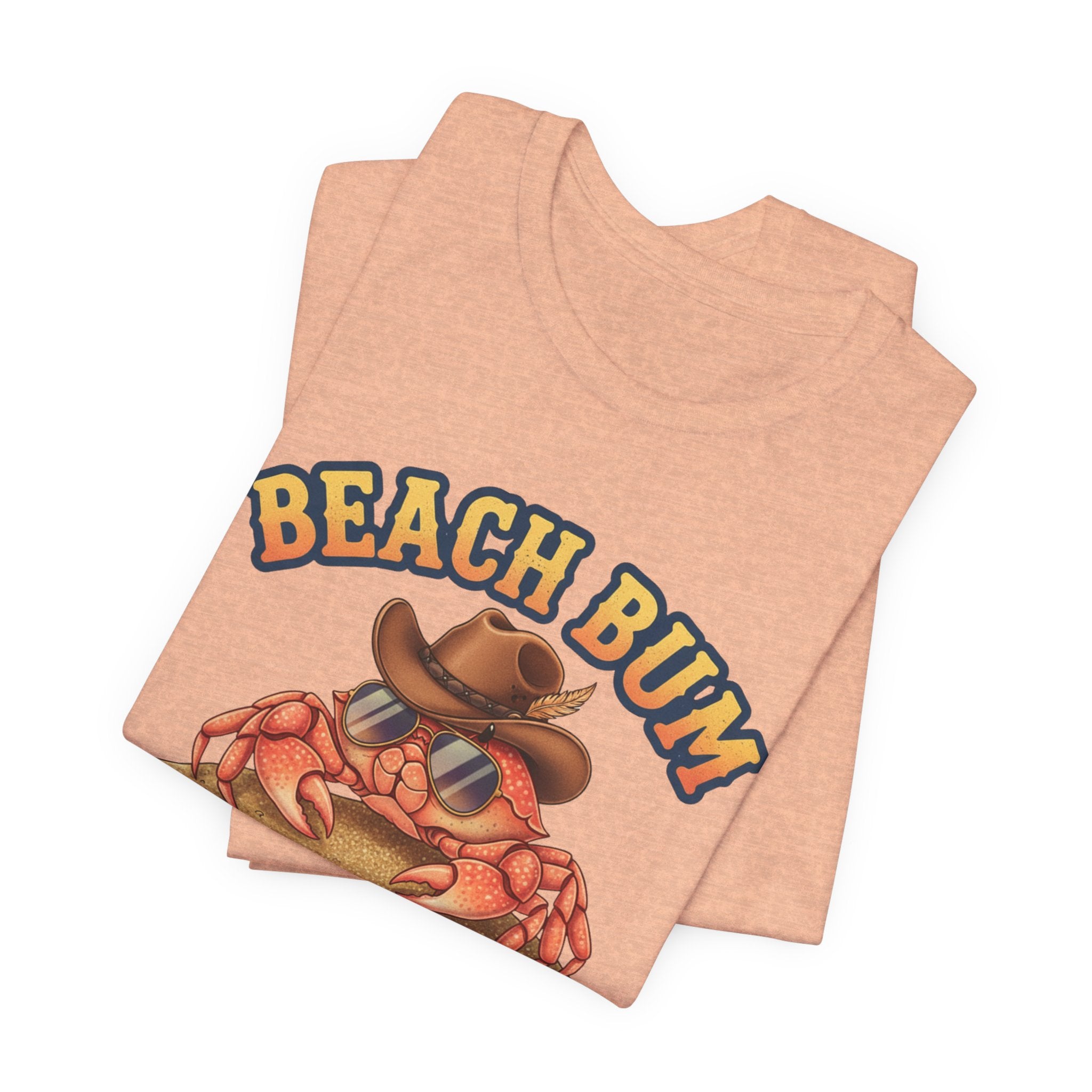 Beach Bum Crab T-Shirt — Funny Coastal Vacation Tee