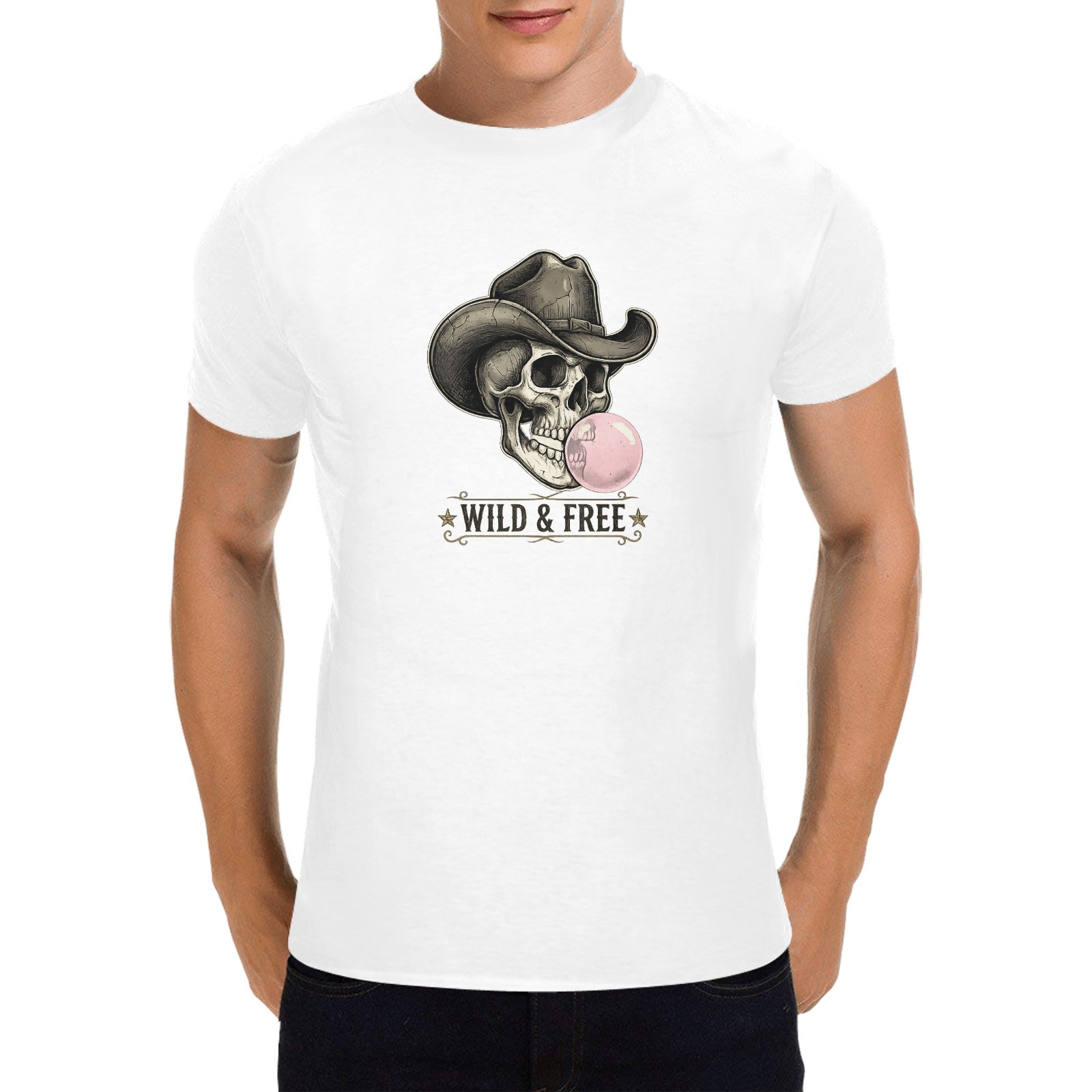 Wild & Free Skull Cowboy Tee
